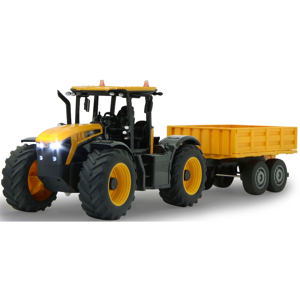 Jamara RC-Auto »JCB Fastrac Traktor mit Kippanhänger 1:24 - 2,4 GHz«, mit LED-Lichtern