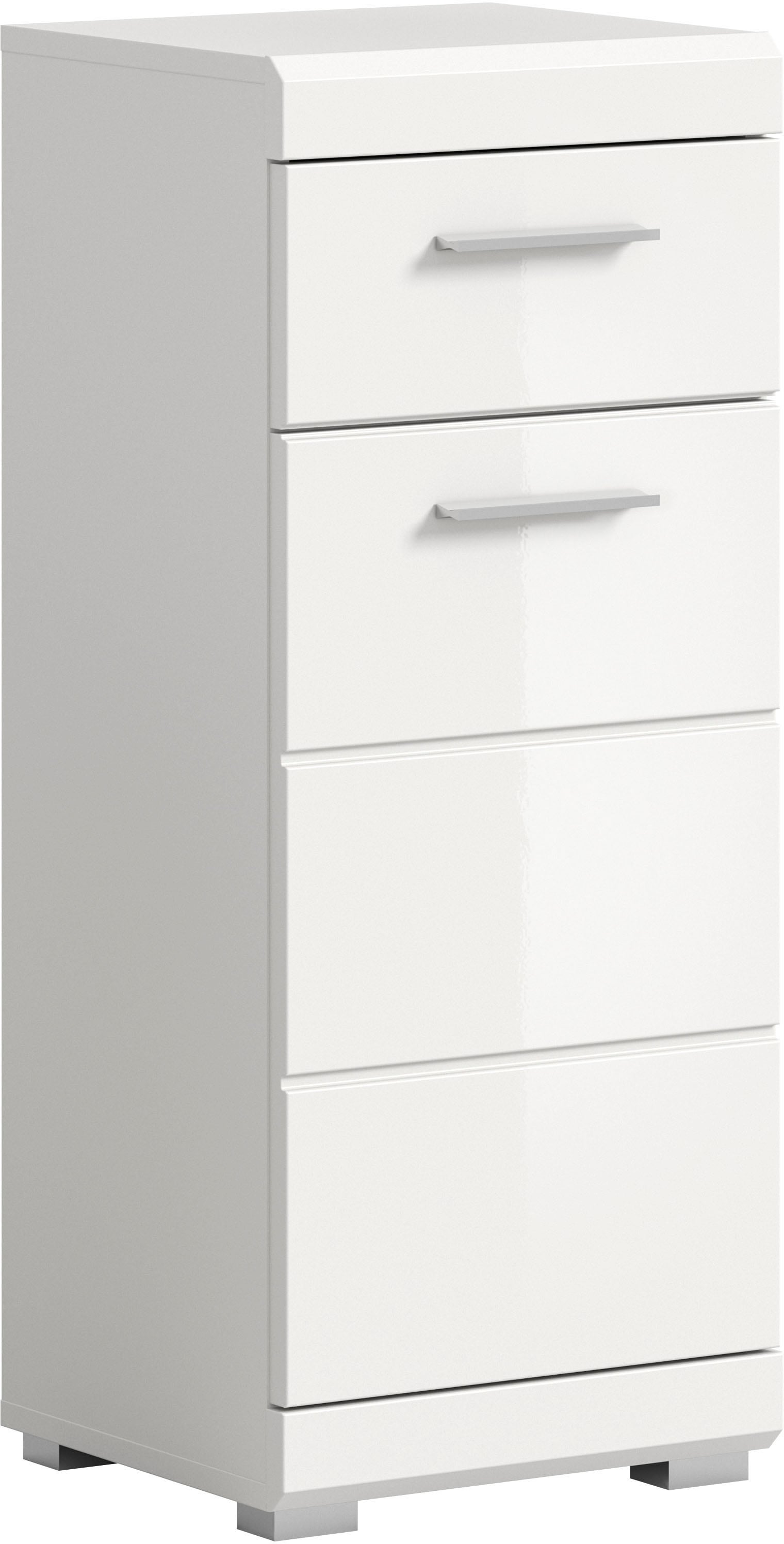 welltime Unterschrank "SIENA, Breite 37cm, 1 Tür, 1 Schubkasten, 2 Fächer, MDF-Front" TOPSELLER, 1 Stk. tlg. in verschiedenen Farben erhältlich, Badmöbel, Badschrank, Kommode, Bad