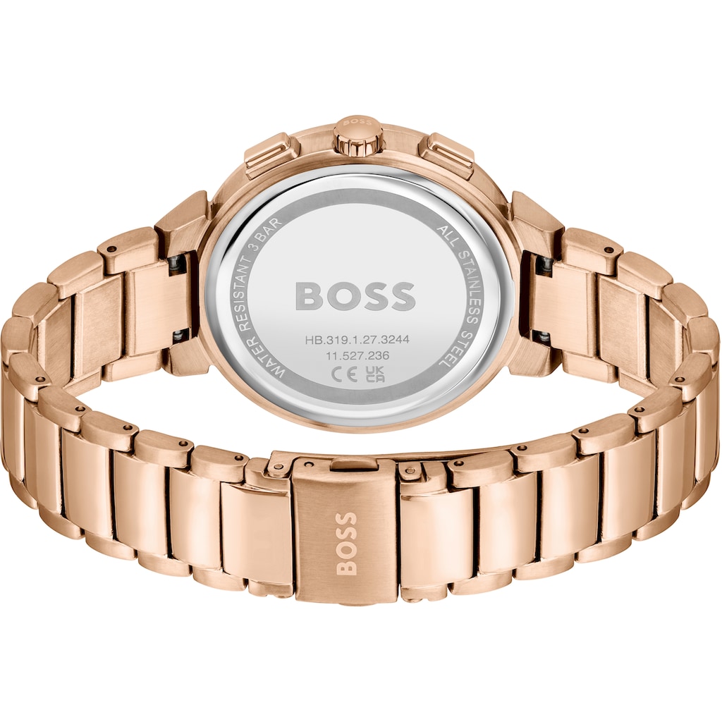 BOSS Multifunktionsuhr »ONE, 1502678«, Quarzuhr, Damenuhr, Armbanduhr, Glaskristalle, Datum
