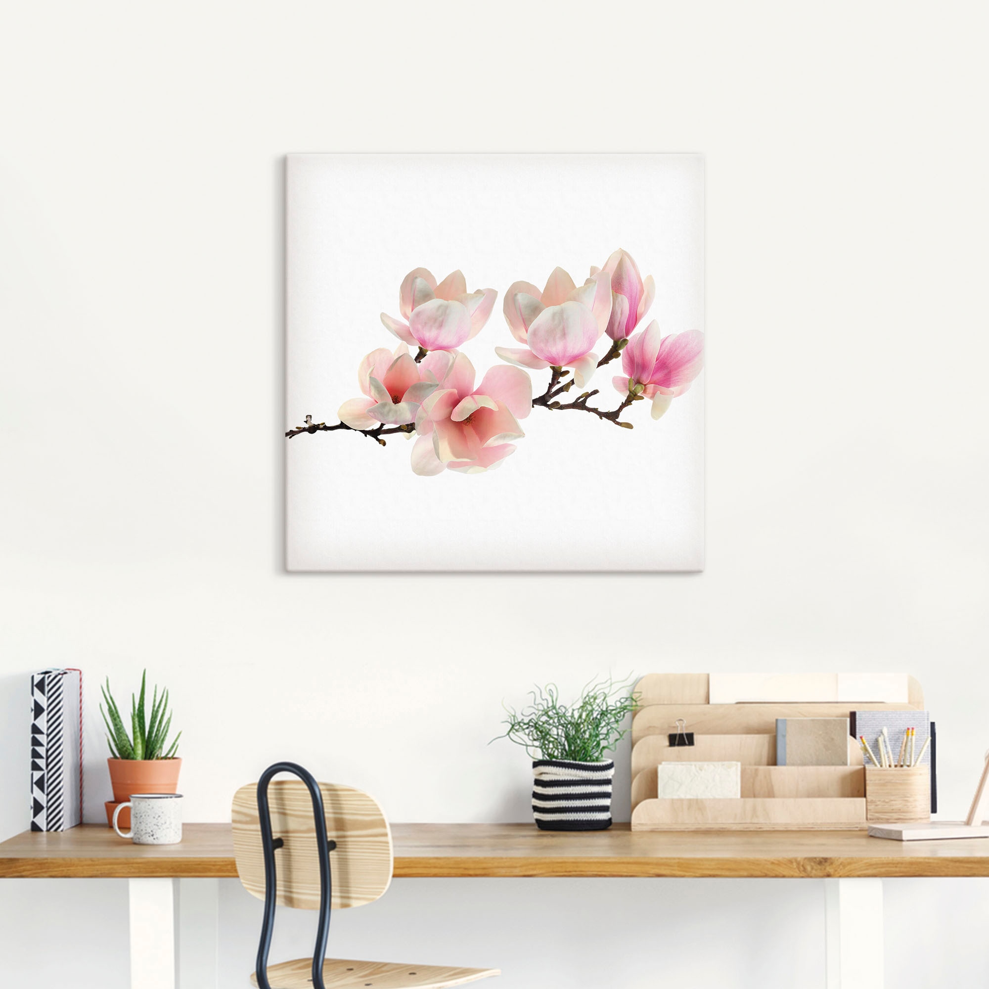 Artland »Magnolie« Blumen 1 Stk. tlg. auf Holzrahmen gespannt