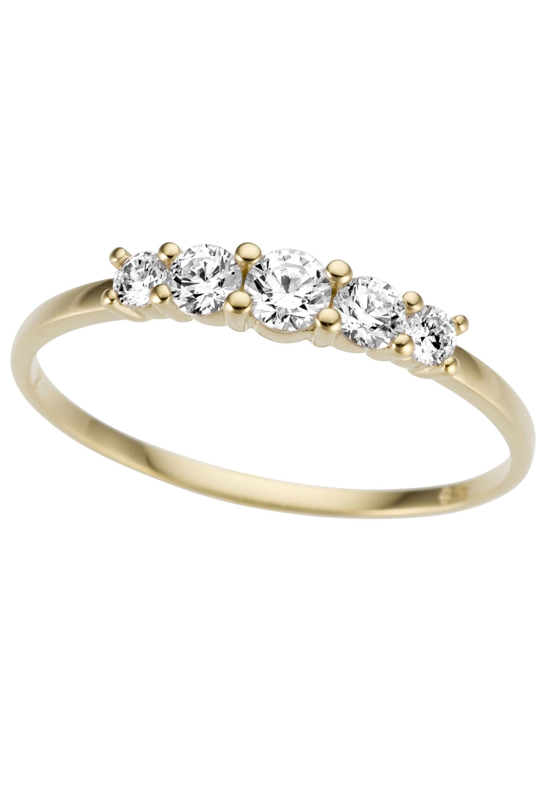 Goldring »Schmuck Geschenk Gold 333 Memoire Ring«, mit Zirkonia (synth.)