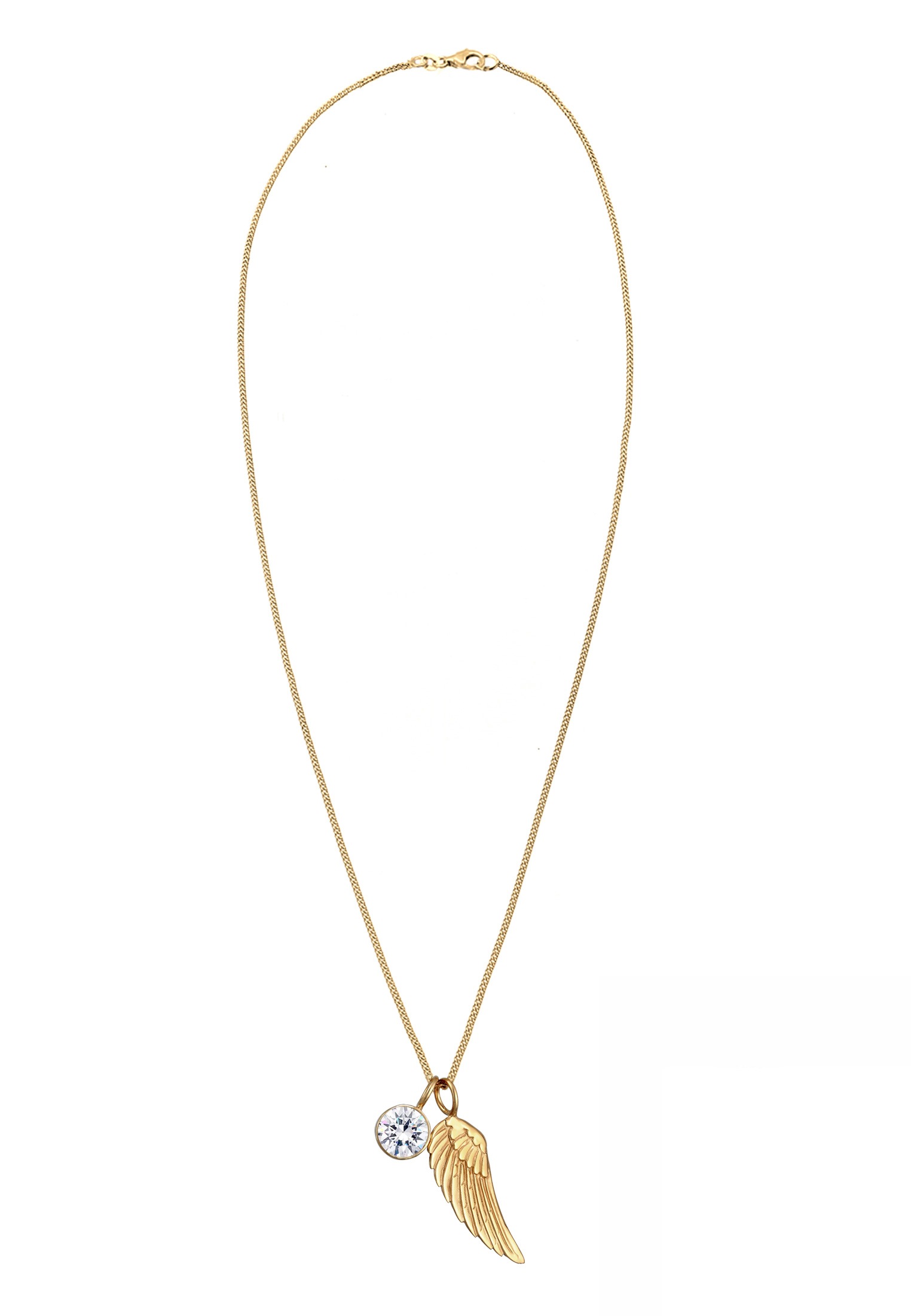 Elli Silberkette »Halskette Flügel Weiß 925 Sterling Silber, mit Kristallen von Swarovski®«