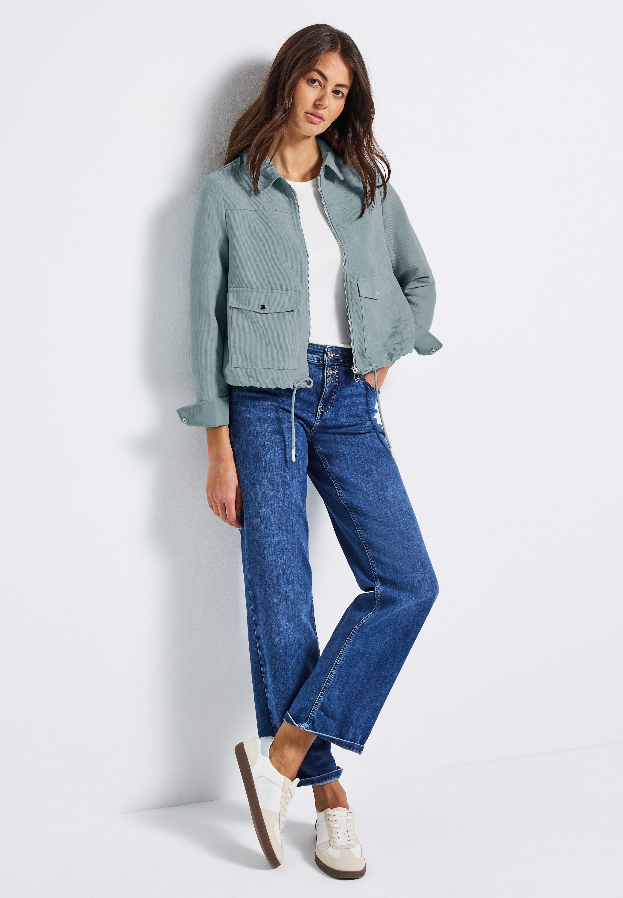 STREET ONE Cordjacke, mit Zipper
