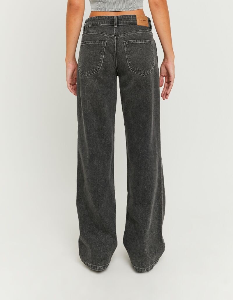 Tally Weijl Low-rise-Jeans »SPADEPALLAS« Baumwollmischung, Low-Waist mit geradem Beinverlauf und Strass-Anhänge