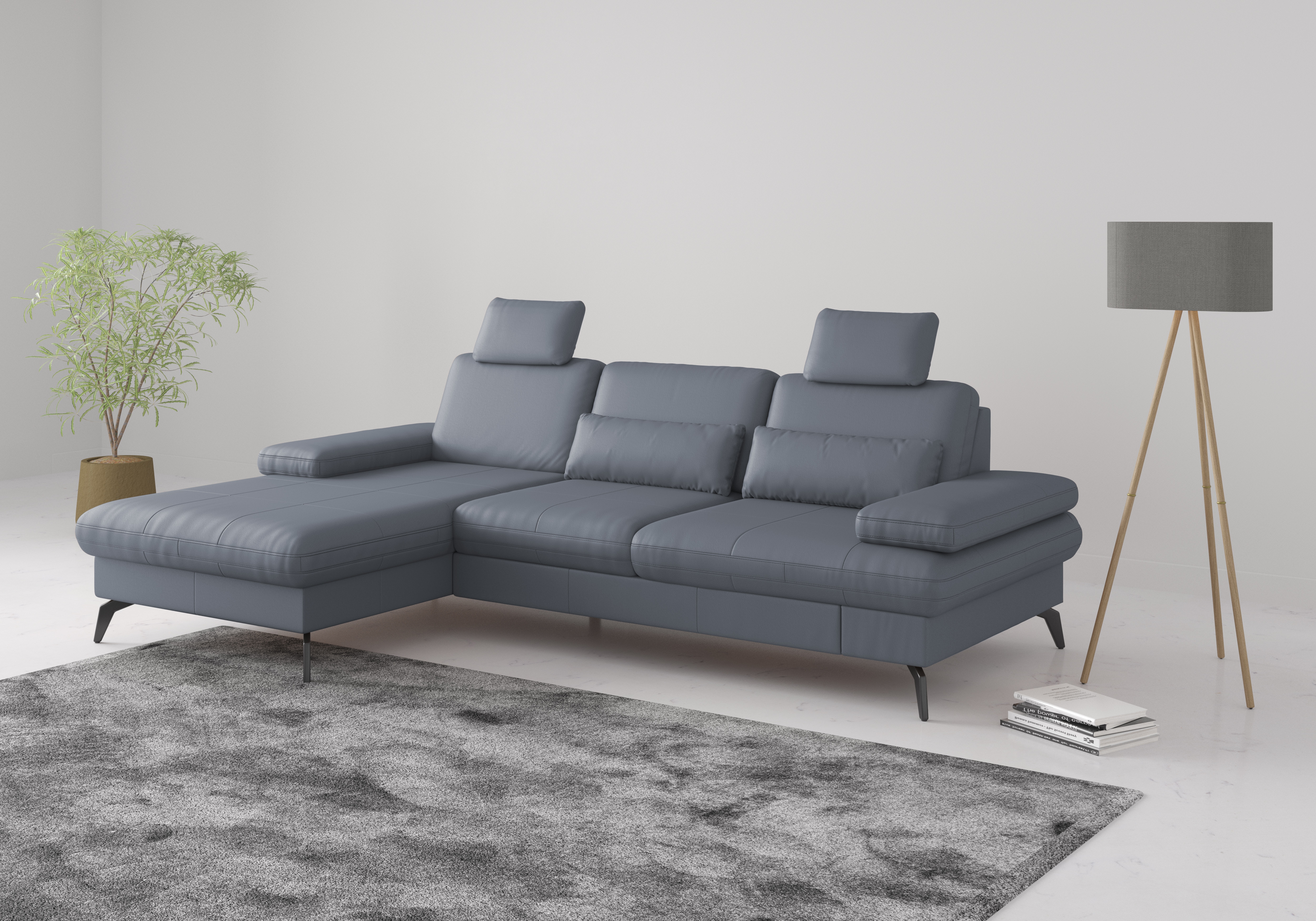 sit&more Ecksofa "Morris L-Form, inkl. Sitztiefenverstellung" wahlweise mit Armteilverstellung, Schlaffunktion & Bettkasten