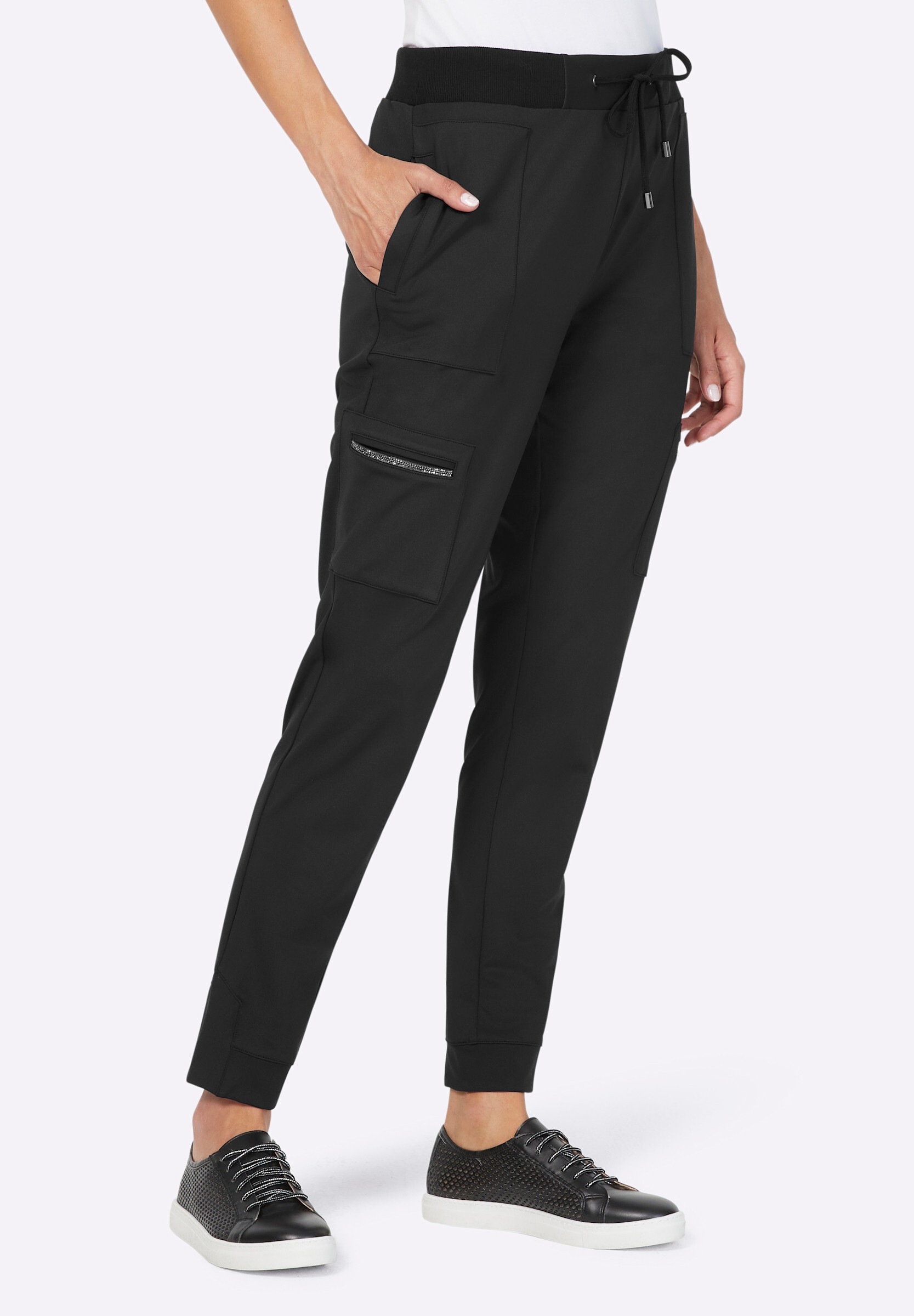 heine Schlupfhose »Jersey-Hose Jerseyhose mit Glitzersteinchen«