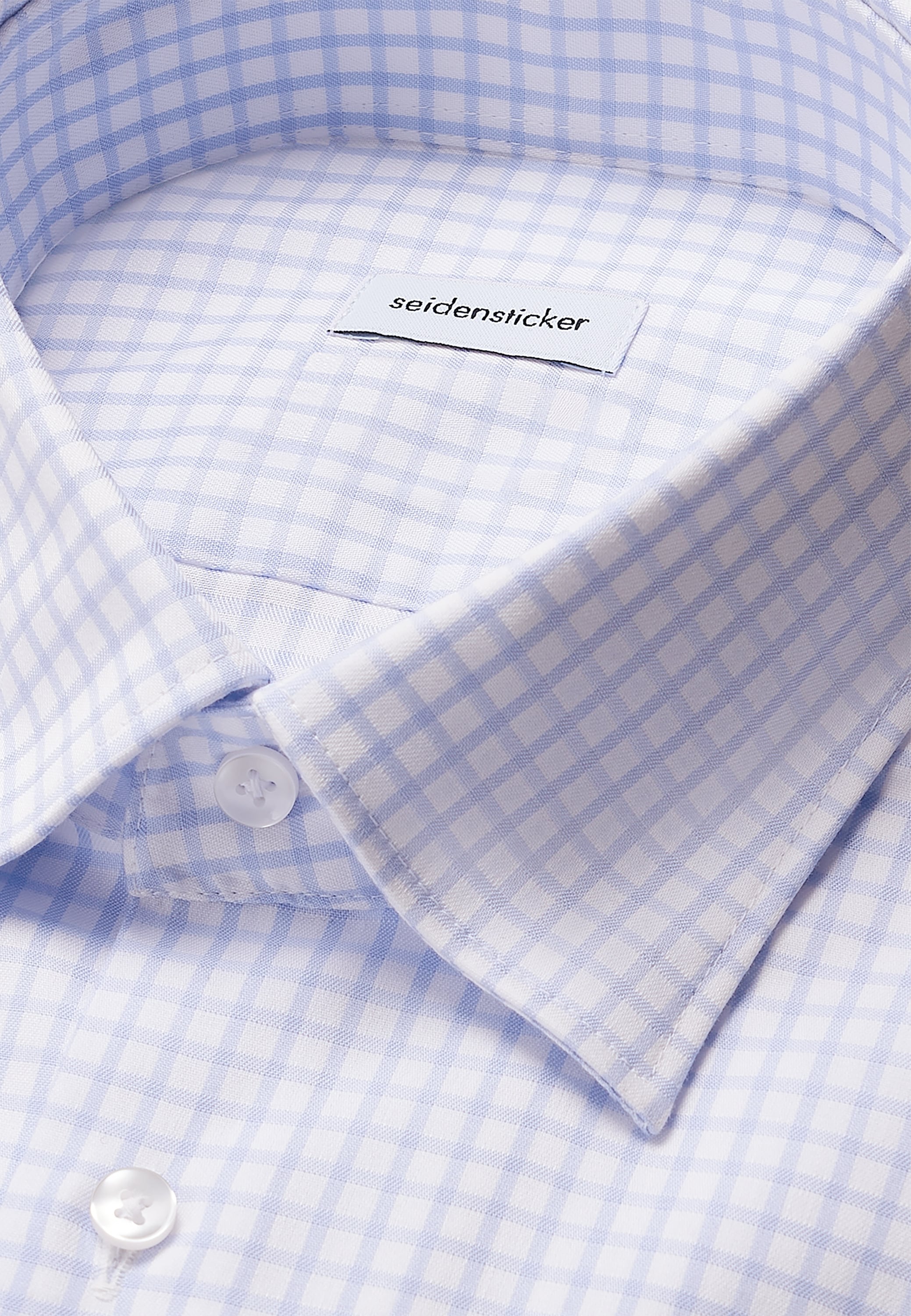 seidensticker Businesshemd »Schwarze Rose«, Regular 1/1 Covered-Button-Down-Kragen Karo