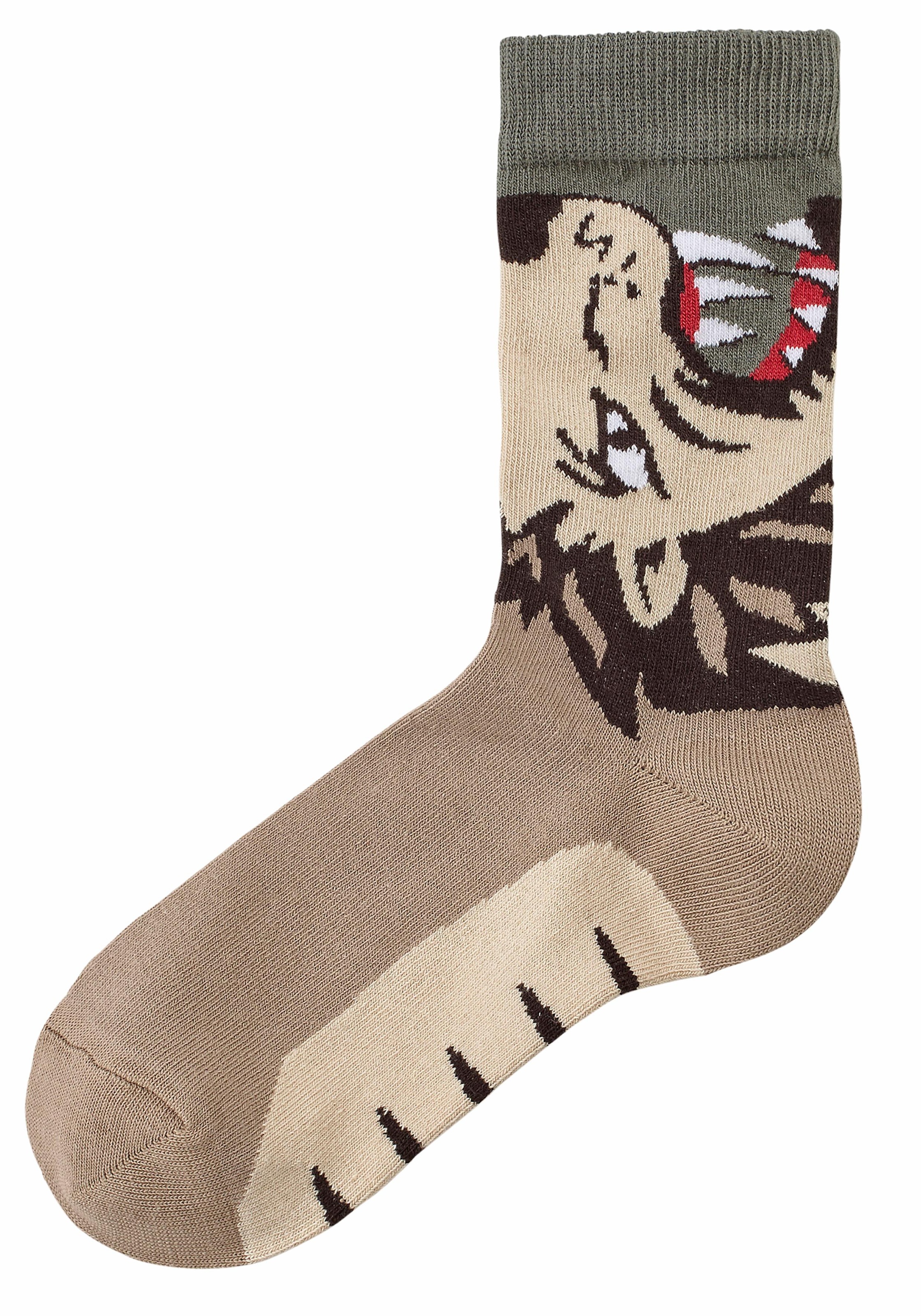 Socken, (5 Paar), mit Tiermotiven bei ♕