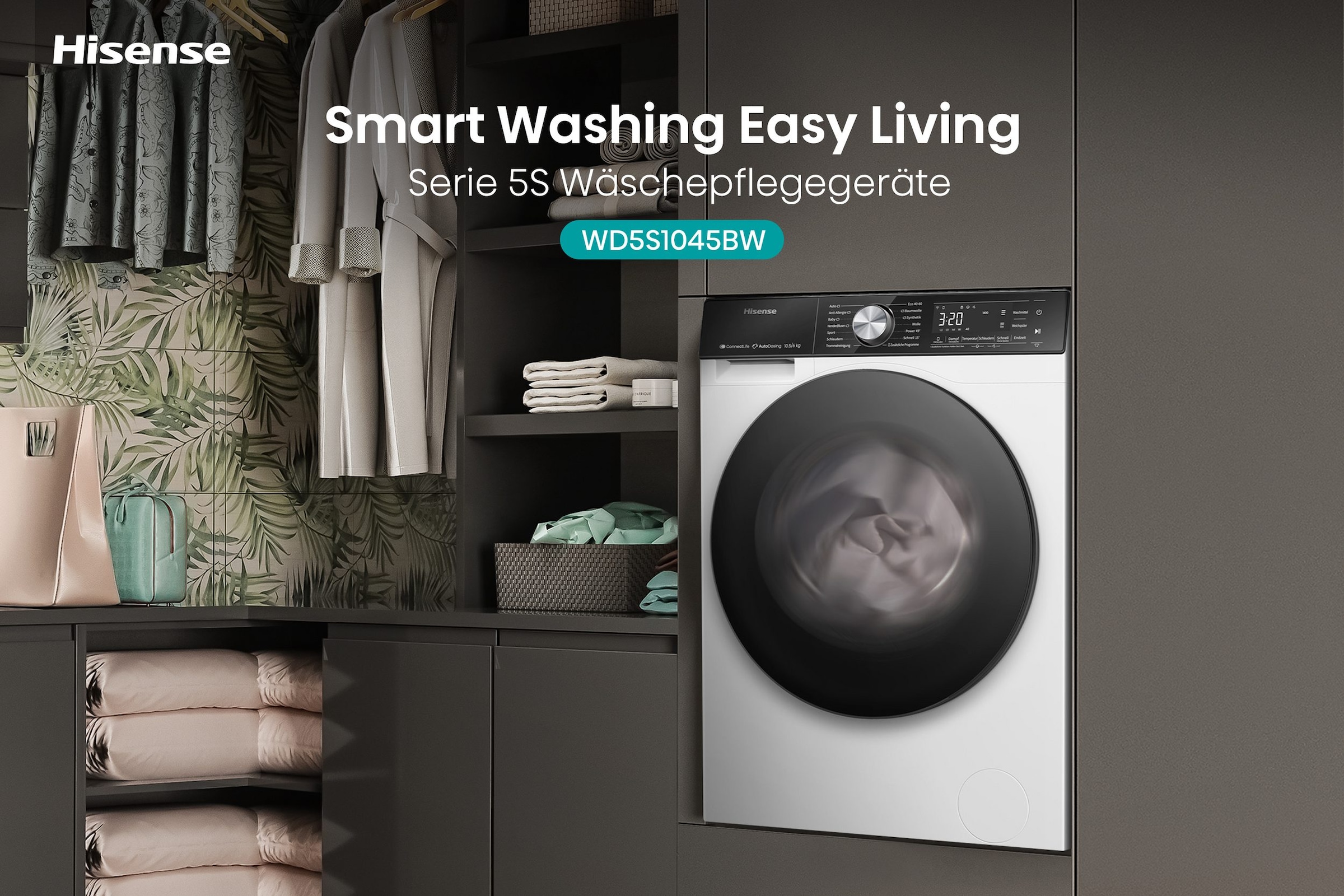 Hisense Waschtrockner »WD5S1045BW« 10,5 kg /6 kg 72 dB(A) 10,5kg/ 6kg