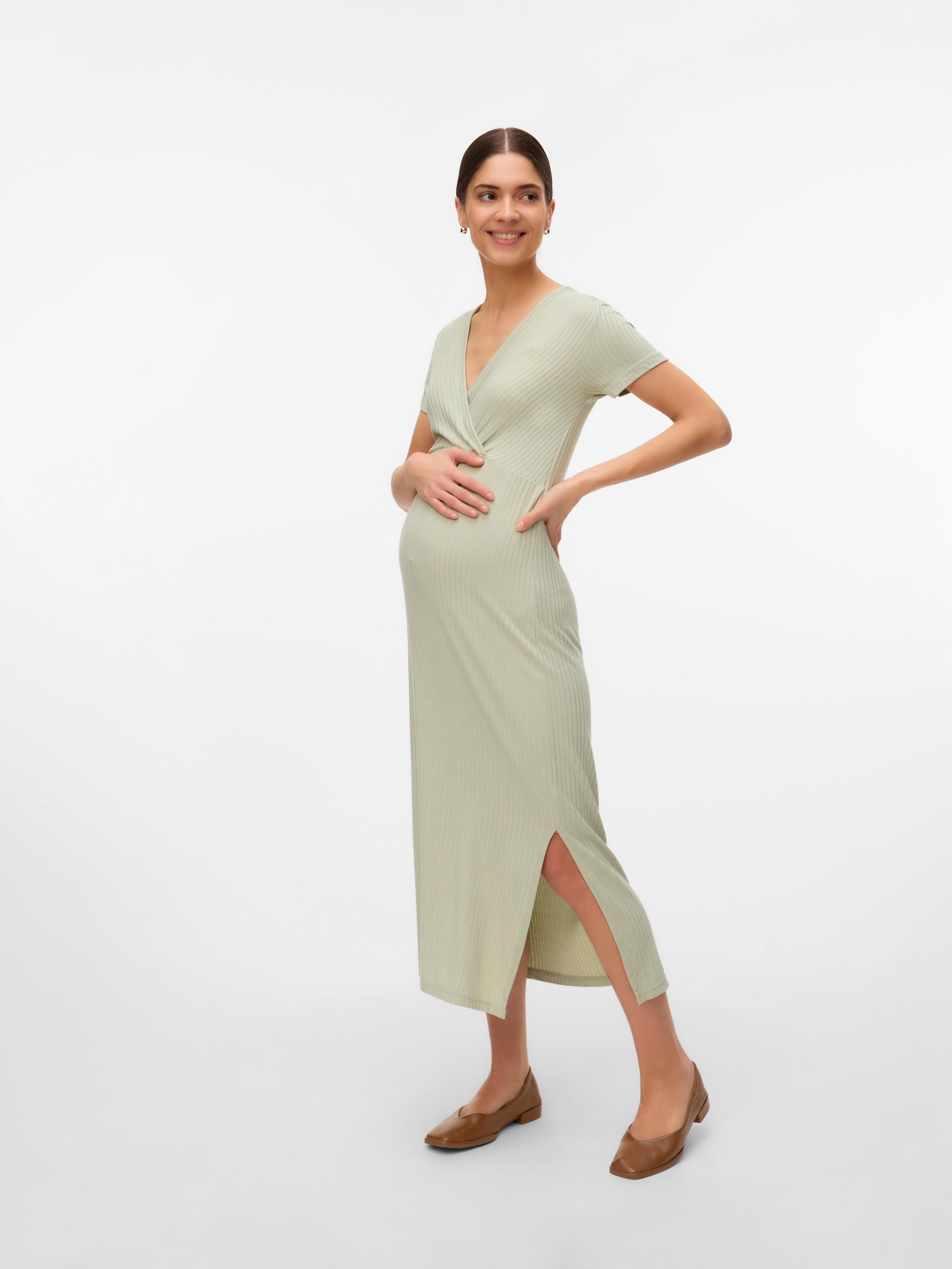 Mamalicious Jerseykleid »MLTRINITY TESS SS JRS MIDI DRESS 2F NOOS«