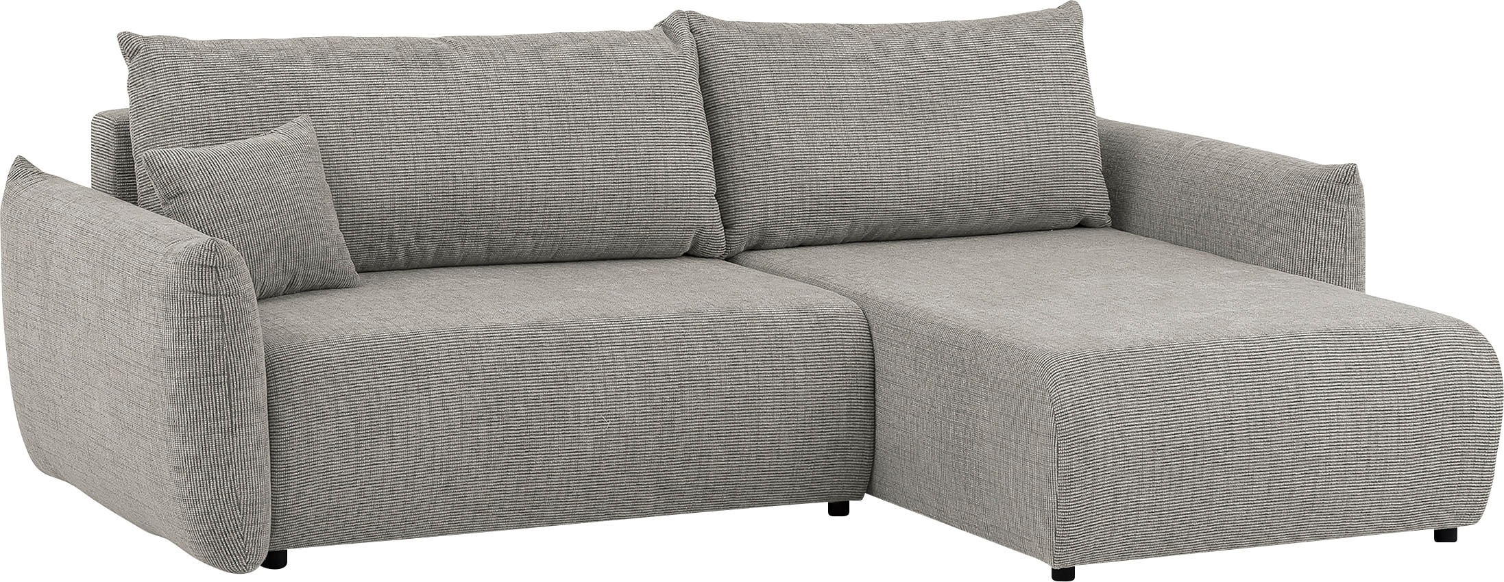 INOSIGN Ecksofa »MAVAS Schlafsofa mit Bettkasten, L-Form,«, ca.257/127cm (Liegefläche 212/145 cm), Cord, Chenille, Struktur