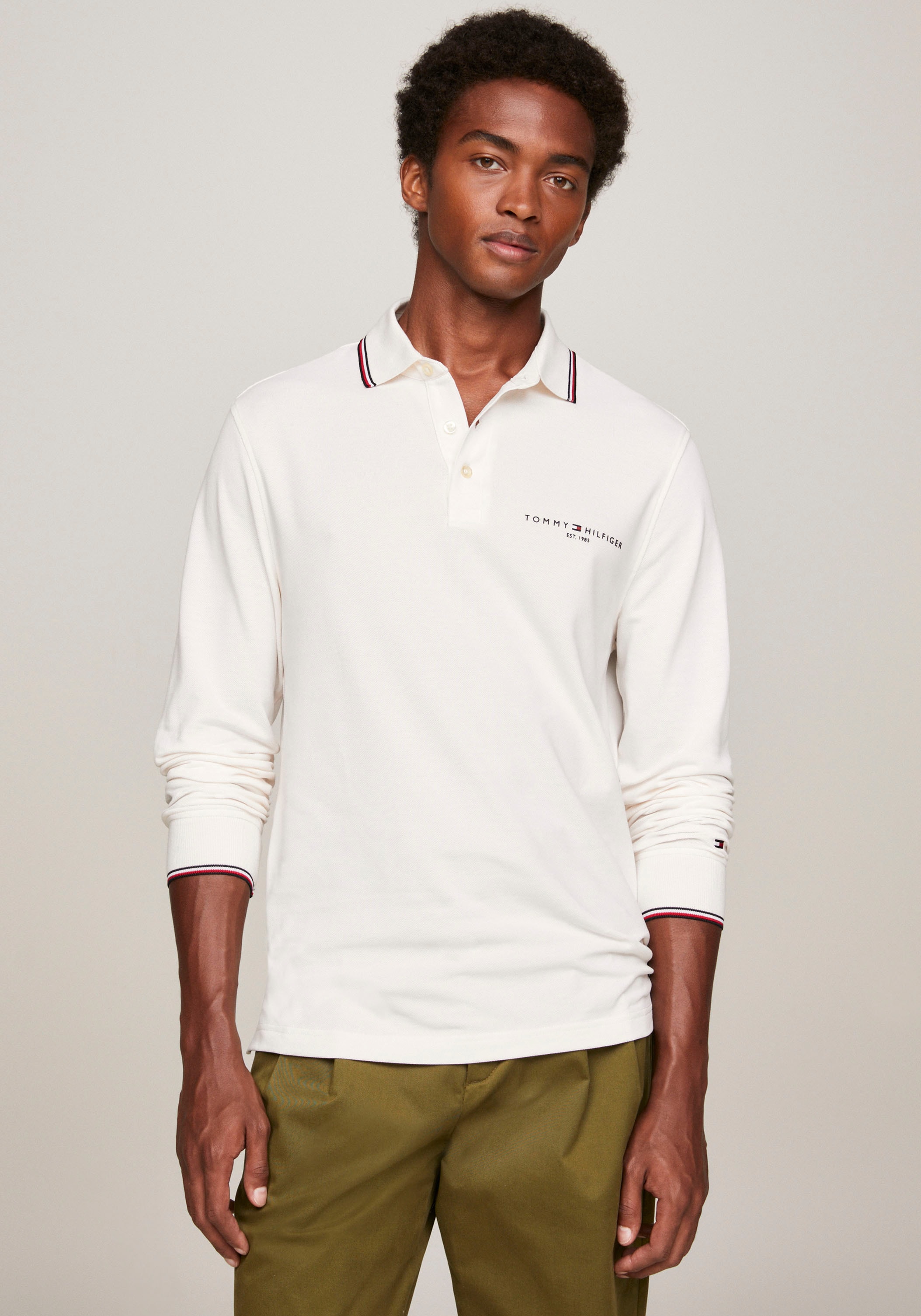 Langarm-Poloshirt »TIPPED PLACE L/S SLIM POLO«