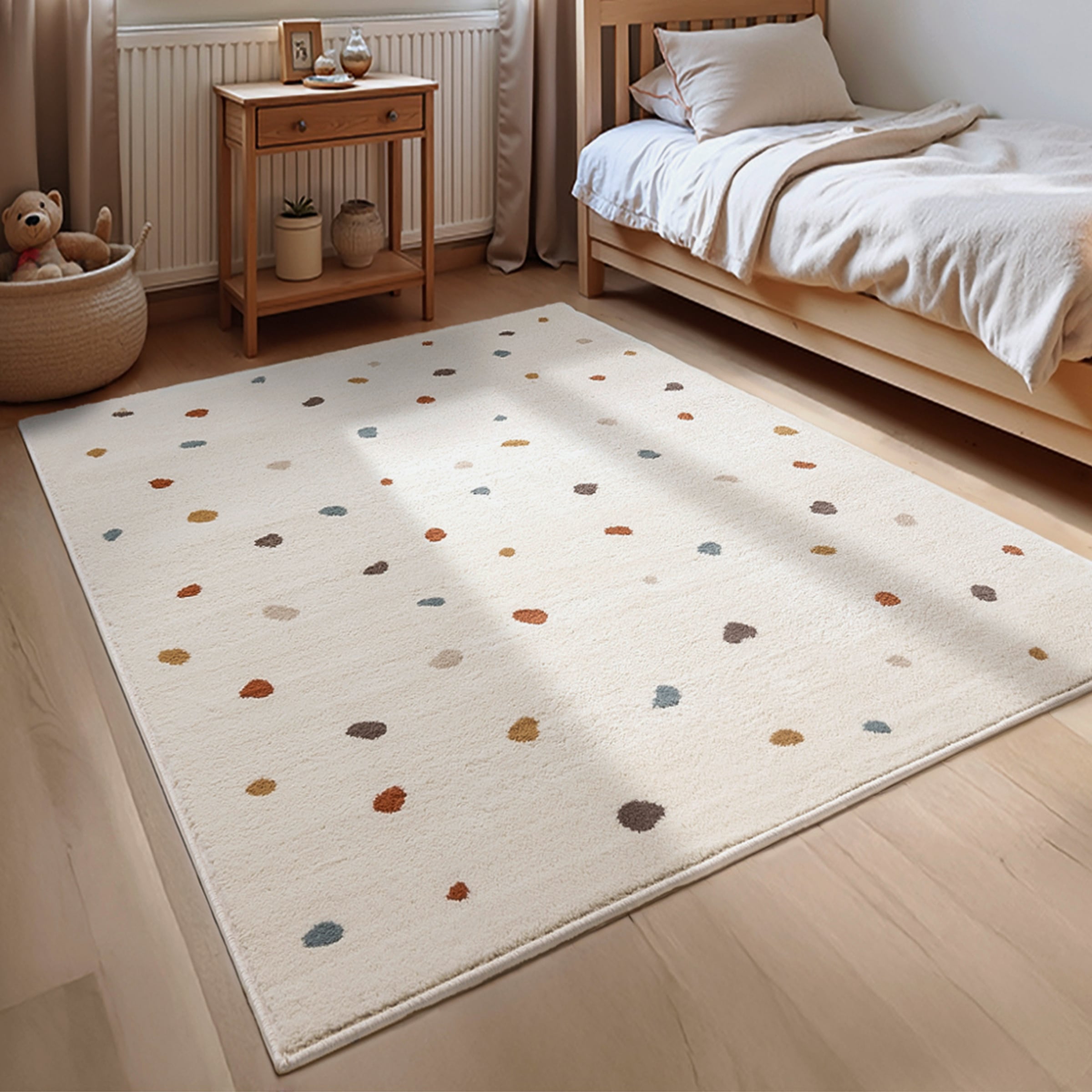 HANSE Home Kinderteppich "Funny Dots" rechteckig 8 mm Höhe Spielteppich, Kinderzimmer, Kurzflor, Spielunterlage, auch in rund
