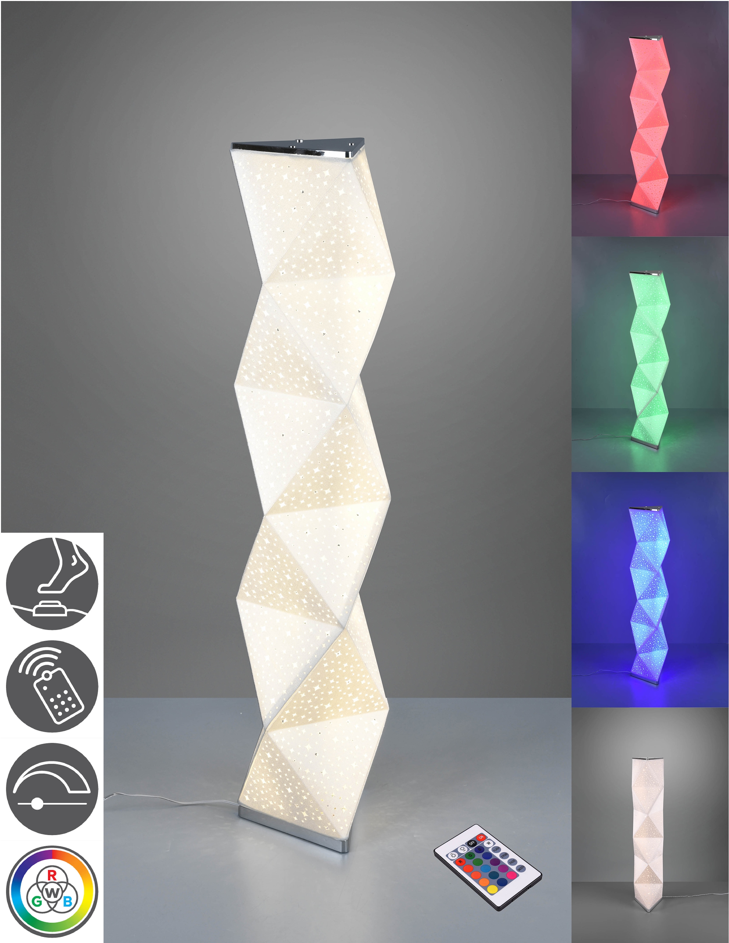 TRIO Leuchten LED Stehlampe »SUMA«, 1 flammig-flammig, inkl. Fernbedienung, integrierter  Dimmer, RGBW-Farbwechsler online kaufen | mit 3 Jahren XXL Garantie
