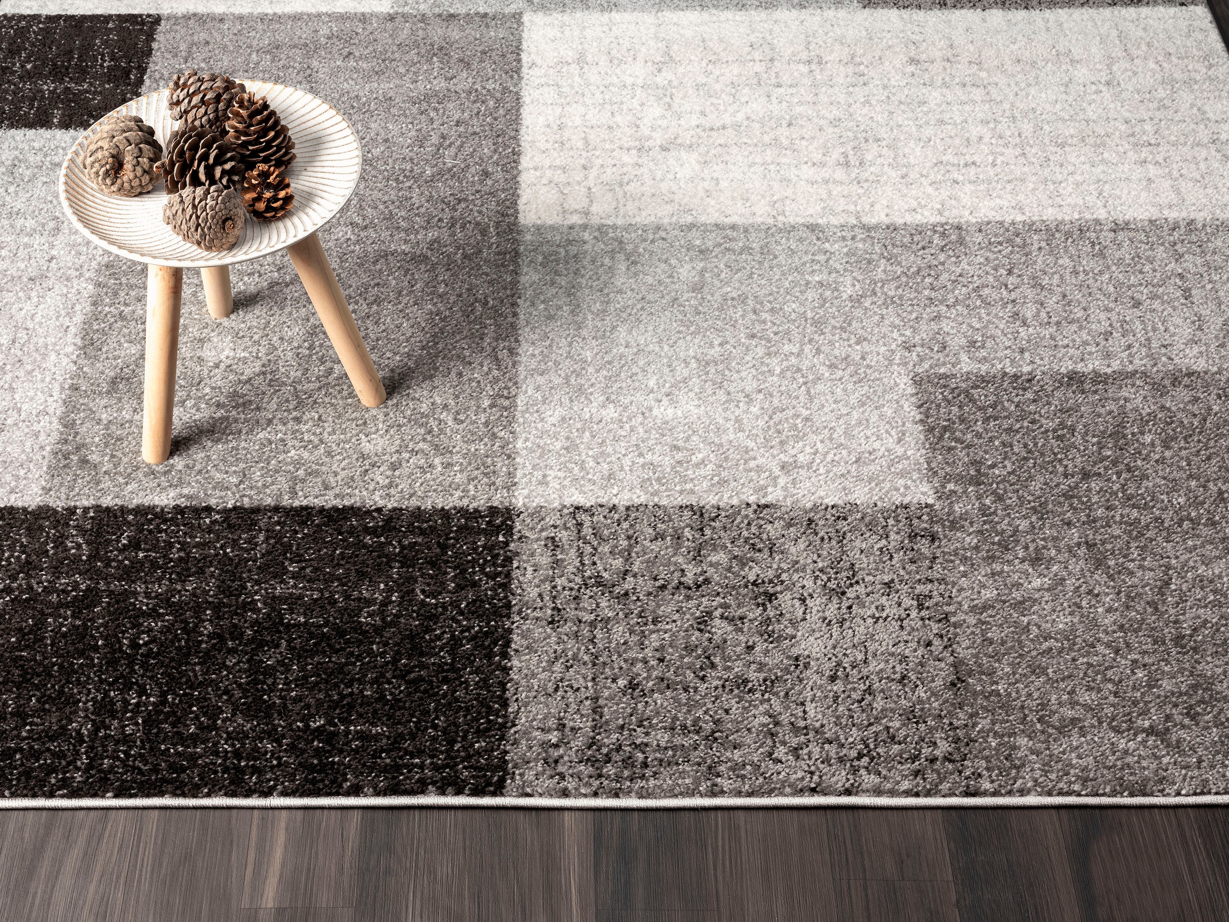 merinos Teppich »Thales 6101« rechteckig 10 mm Höhe Kurzflorteppich mit Konturenschnitt, Wohnzimmer