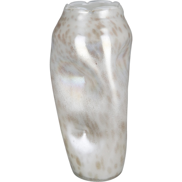 Casablanca by Gilde Tischvase »Crumple, Dekovase«, (1 St.), Vase aus Glas,  mit feiner Oberflächenstruktur, Höhe ca. 37,5 cm auf Rechnung bestellen