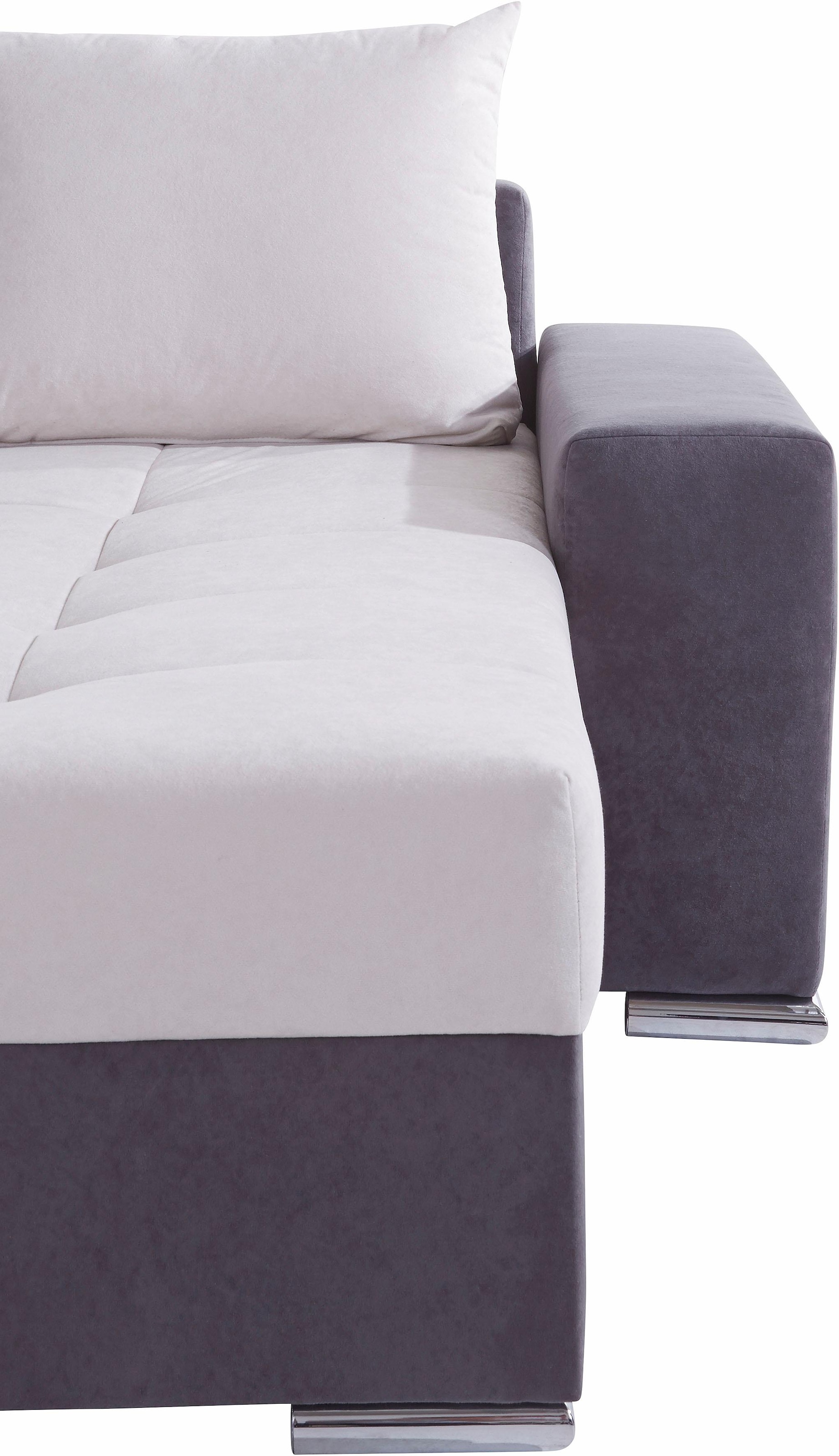 COLLECTION AB Wohnlandschaft »XXL-Josy U-Form, Breite 333 cm, mit 2 Recamieren 77 & 97 cm«, inkl. Bettfunktion, Bettkasten, mit 5 gleich großen Rückenkissen
