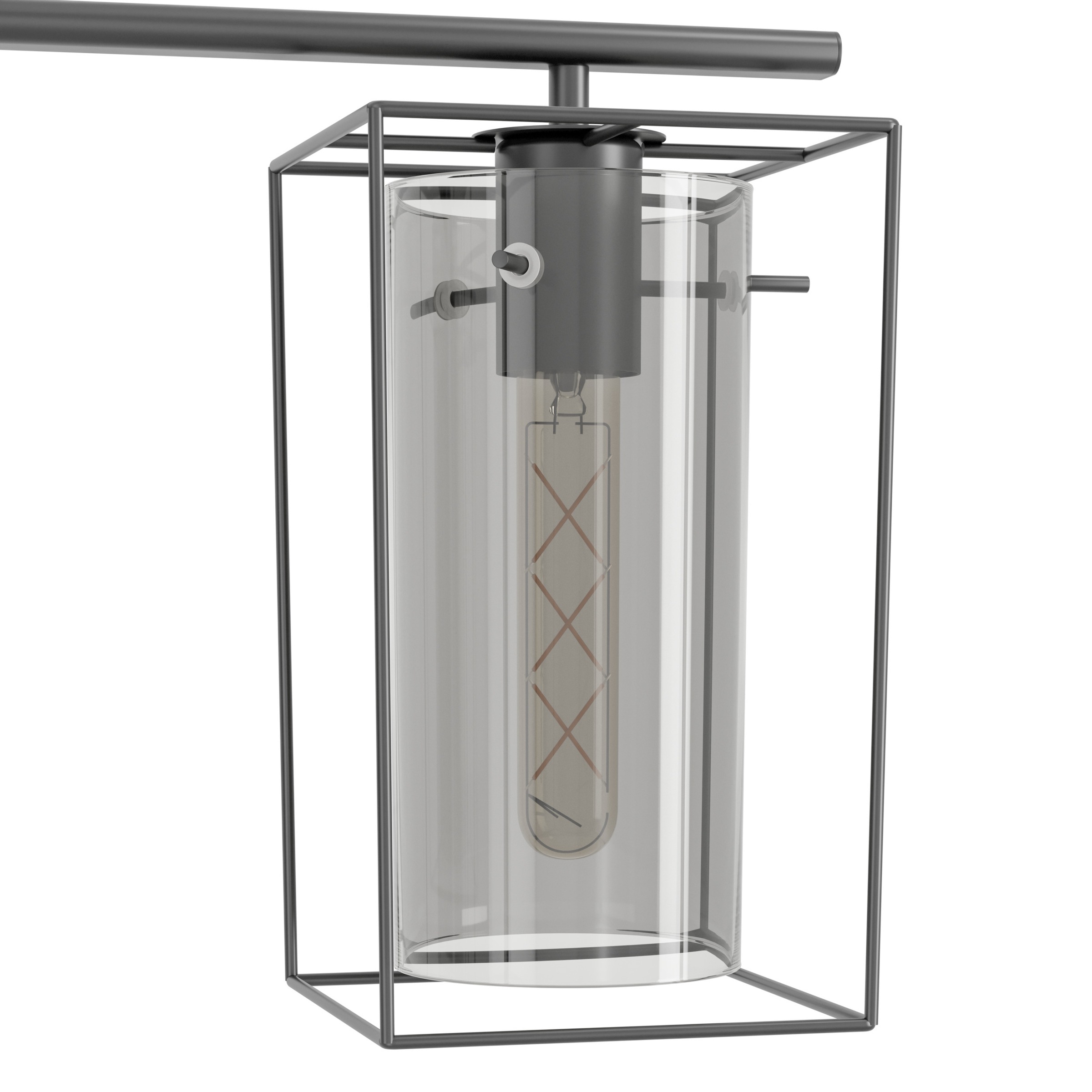 EGLO Hängeleuchte »LONCINO Pendellampe - Stahl - E27 - 3X60W - IP20« E27 1 Stk. Hängelampe, Deckenlampe, Wohnzimmer, Esszimmer, L74,5 x B15 x H110 cm
