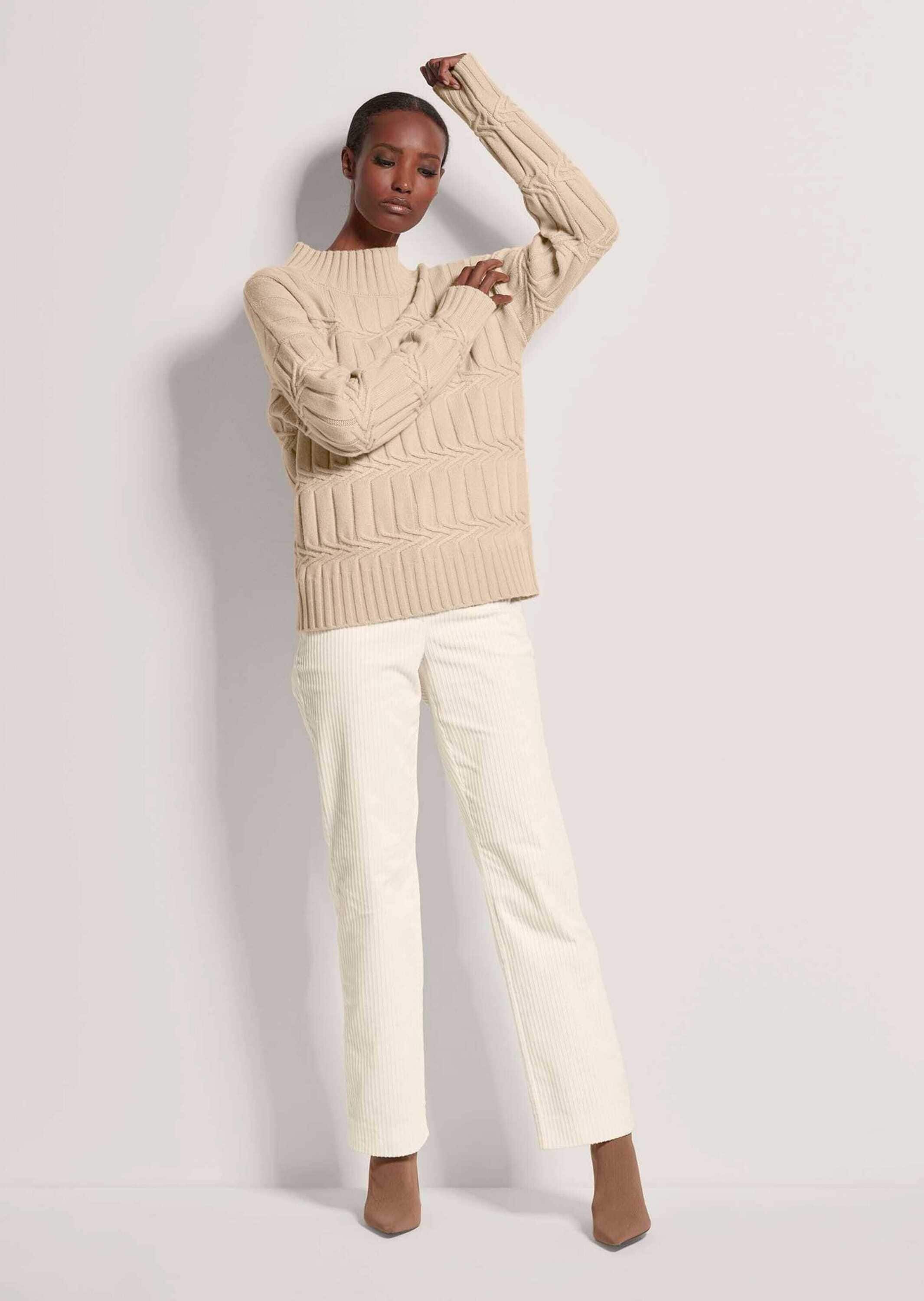 MADELEINE Longpullover »Strickpullover Eleganter Kaschmirpullover mit Stehkragen«