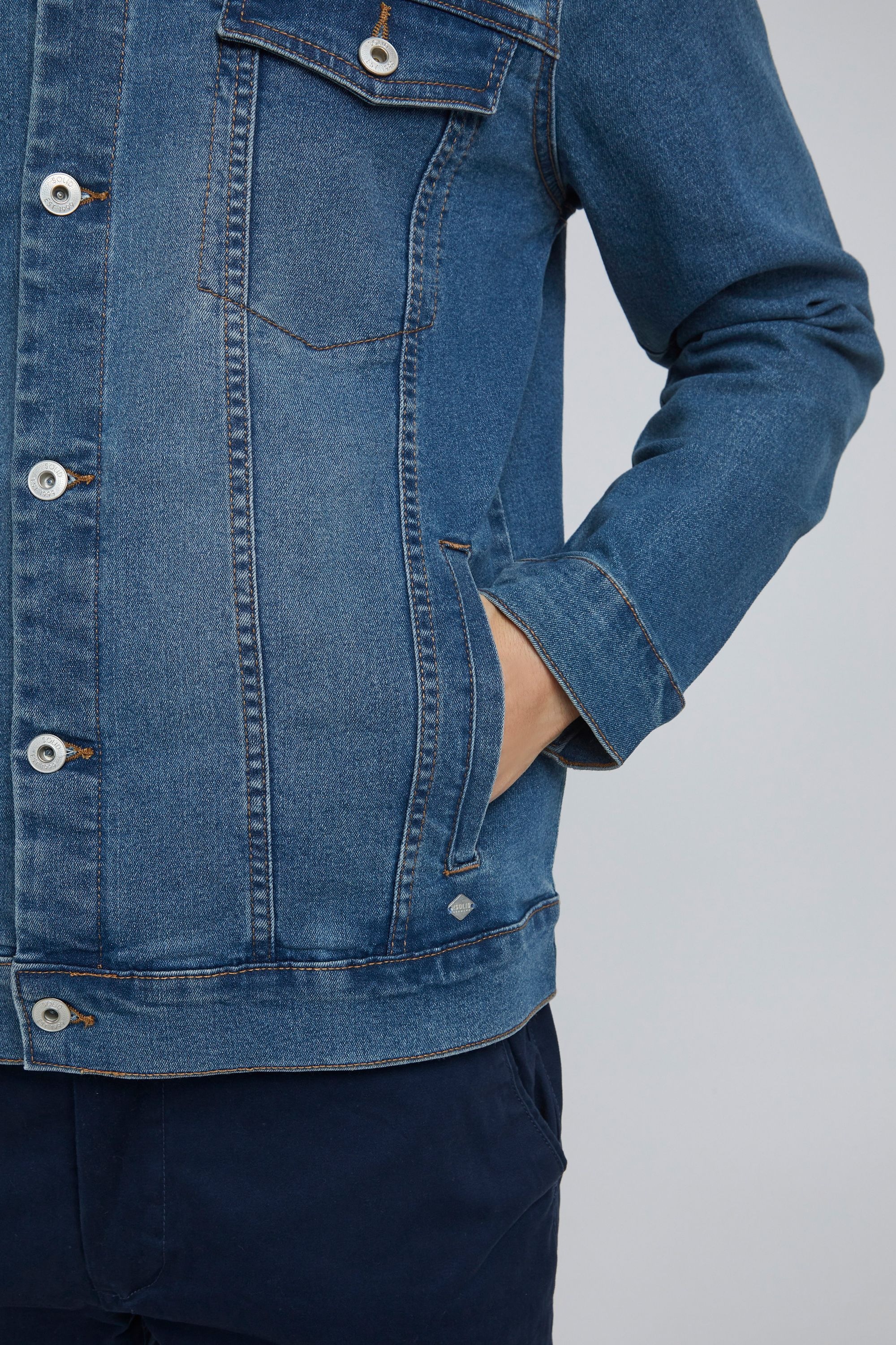 !Solid Jeansjacke »Jeansjacke SDHuxley«, ohne Kapuze