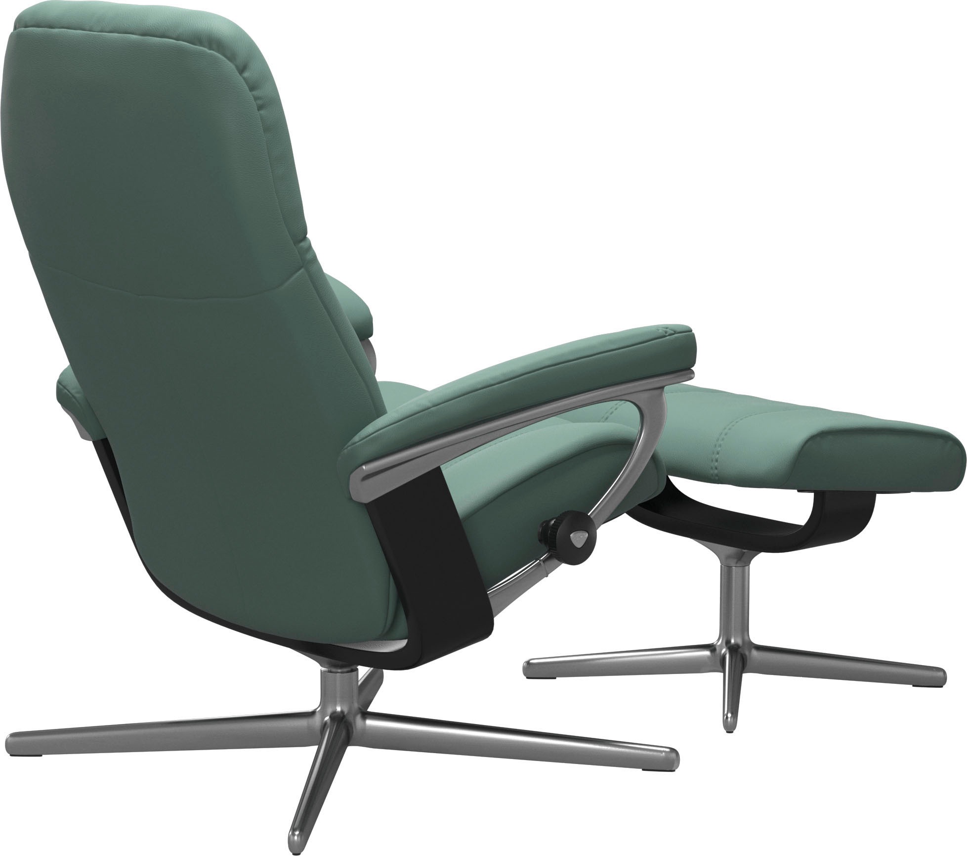Stressless® Relaxsessel »Consul«, (Set, Relaxsessel mit Hocker), mit Hocker, mit Cross Base, Größe S, M & L, Holzakzent Schwarz