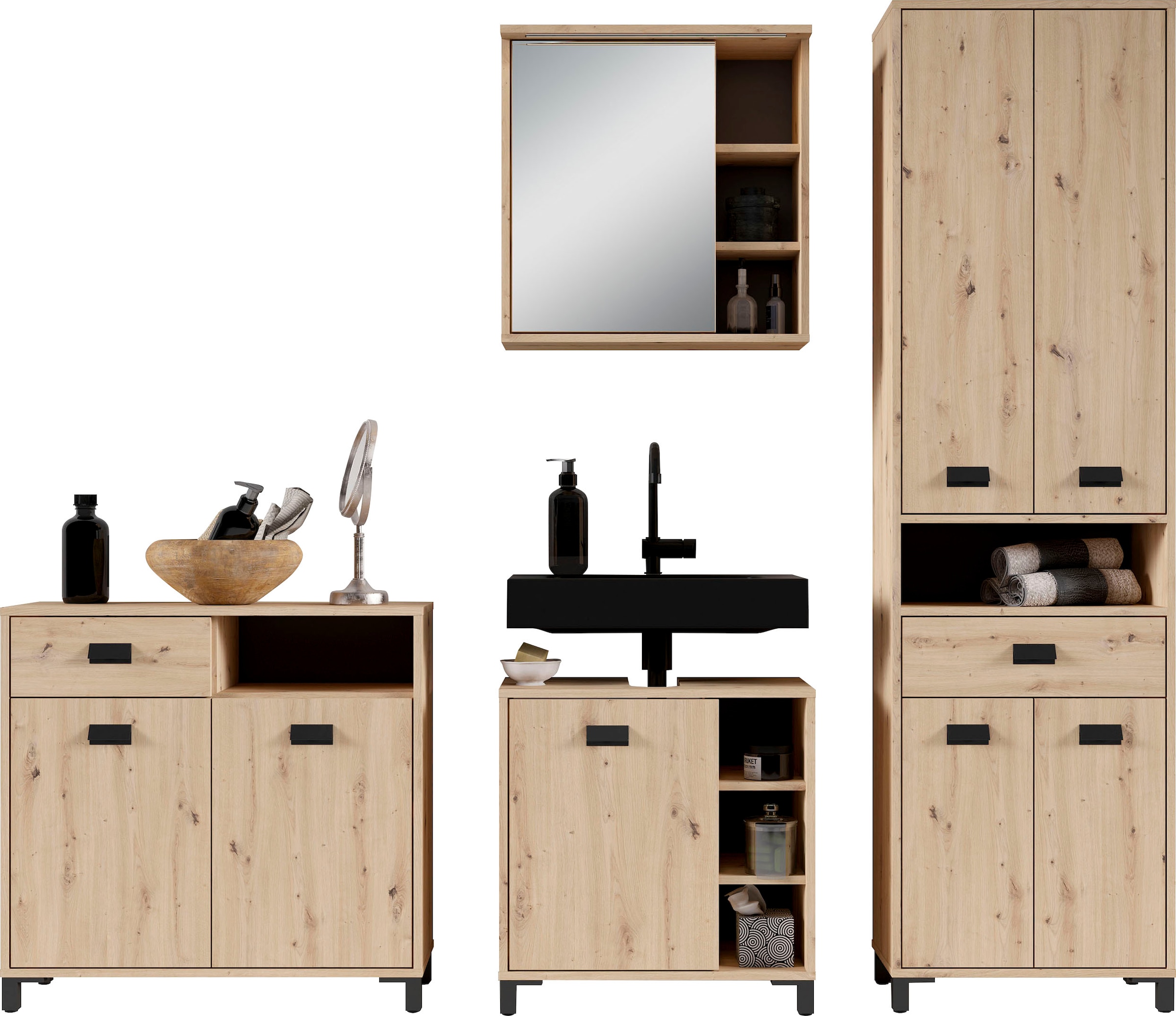 byLIVING Hochschrank »Wellness«, Höhe 193 cm, Breite 54 cm, mit viel Stauraum und offenem Fach