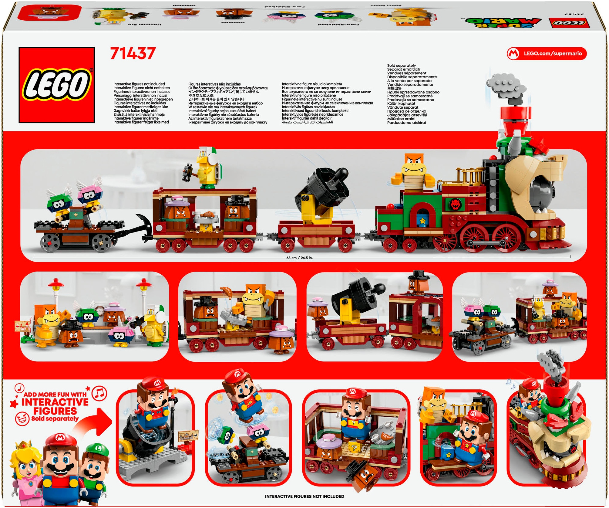 LEGO® Konstruktionsspielsteine »Der Bowser-Schnellzug (71437), LEGO Super Mario«, (1392 St.), Made in Europe