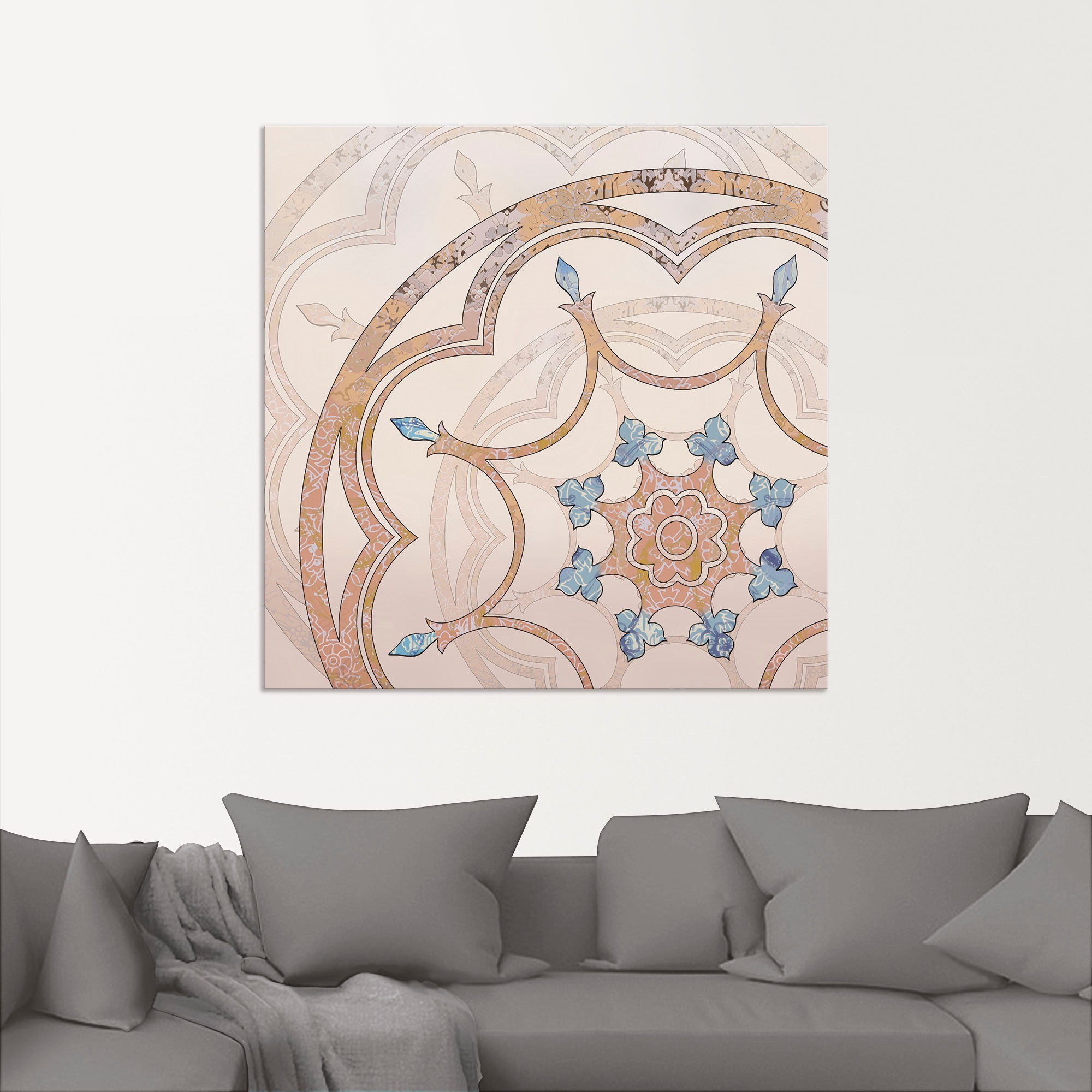 Artland Alu-Dibond-Druck »Boho Mandala« Muster 1 Stk. tlg. für Innen- und Außenbereich geeignet, Outdoorbild