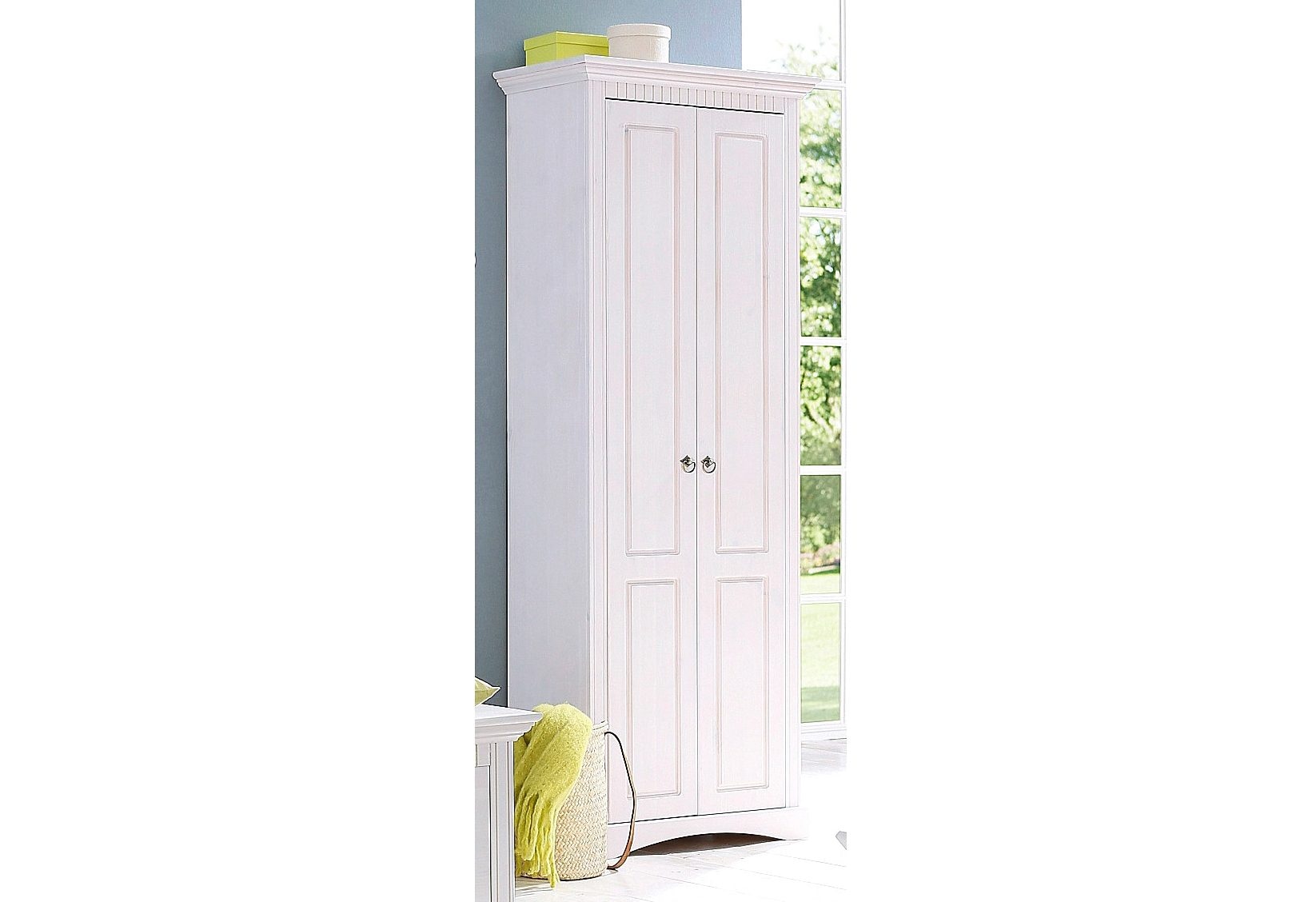 Home affaire Garderobenschrank »Rustic« aus massiver Kiefer, Breite 71 cm, Kassettenoptik