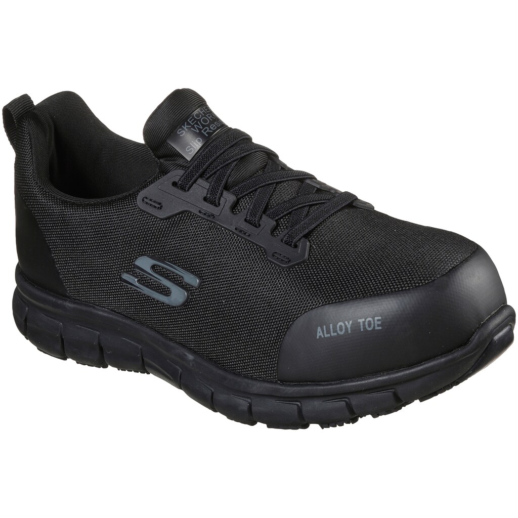 Skechers Sicherheitsschuh »SURE TRACK - JIXIE«, S1 P ESD, Slip On mit Bungeeschnürung, durchtrittsicher, atmungsaktiv