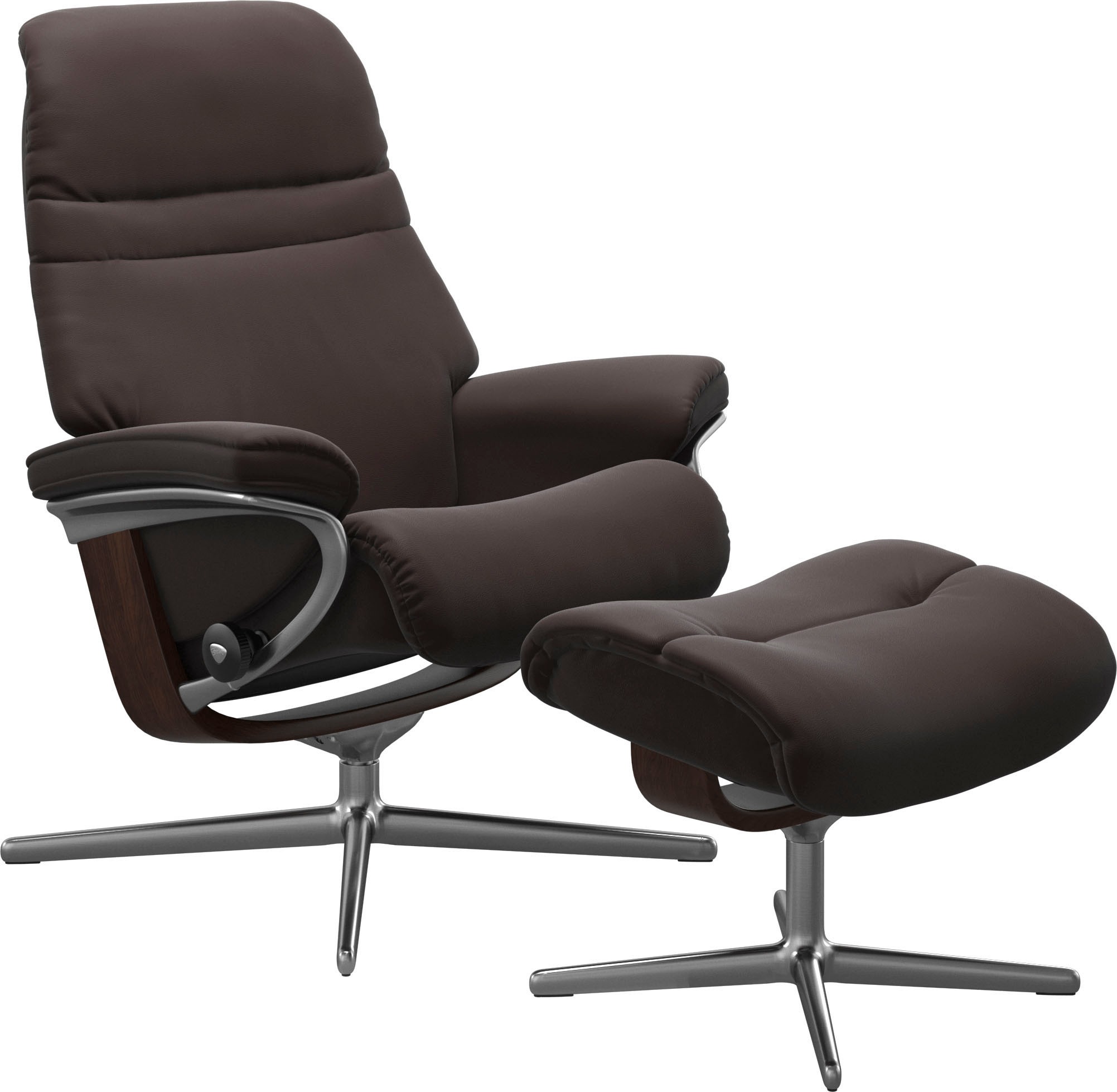 Stressless® Fußhocker »Sunrise«, mit Cross Base, Größe S, M & L, Holzakzent Braun