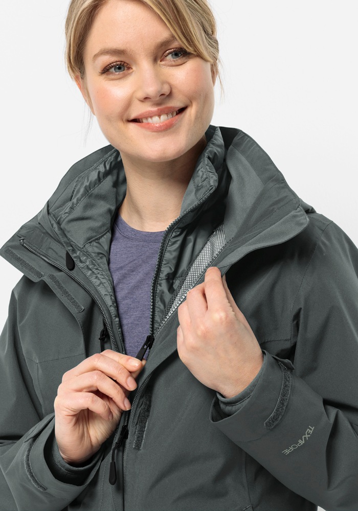Jack Wolfskin 3-in-1-Funktionsjacke »LUNTAL 3IN1 JKT W« mit Kapuze