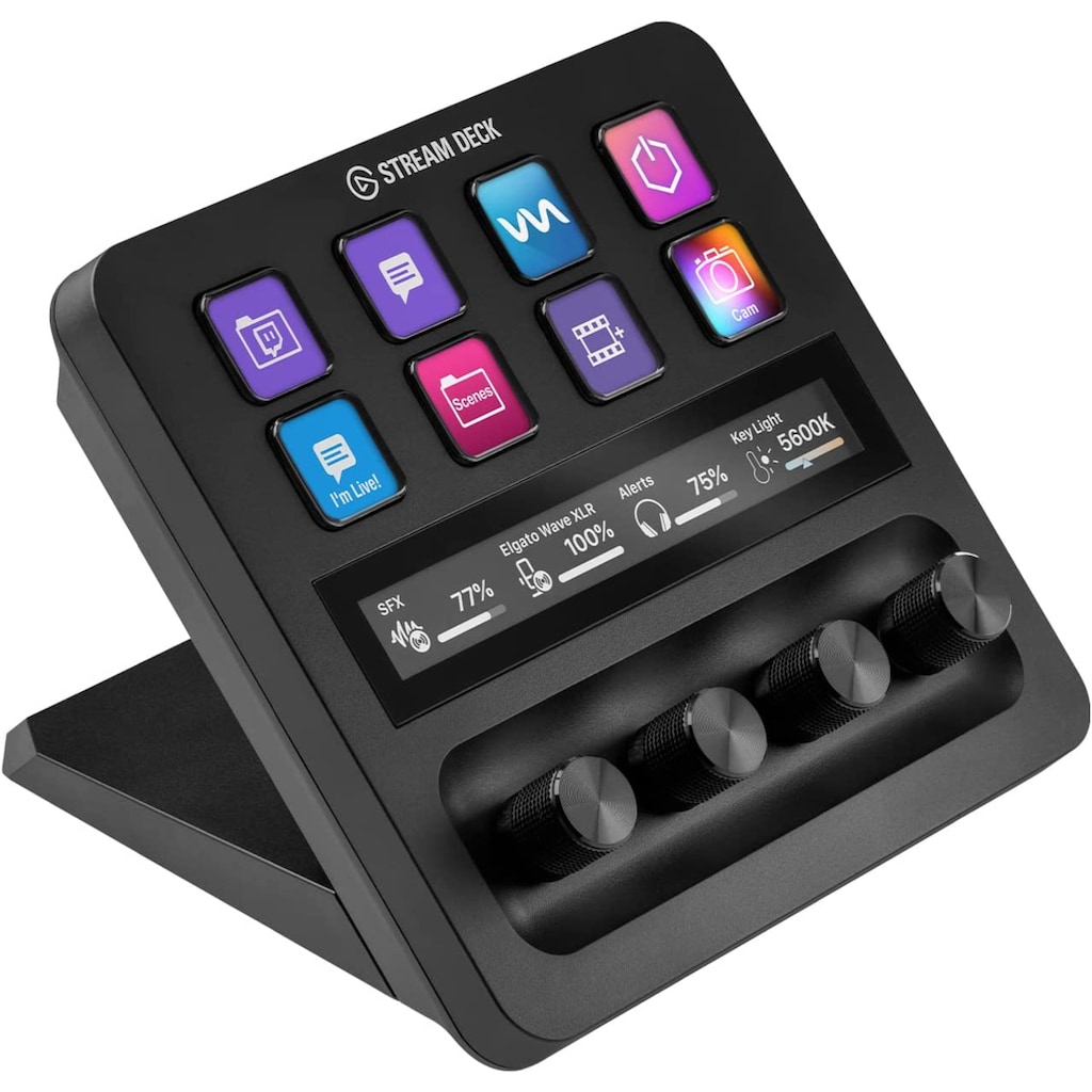 Elgato Streaming-Box »Stream Deck +«, Backlit, Hotkeys and Media Keys, Integrated Stand, Customizable Keys