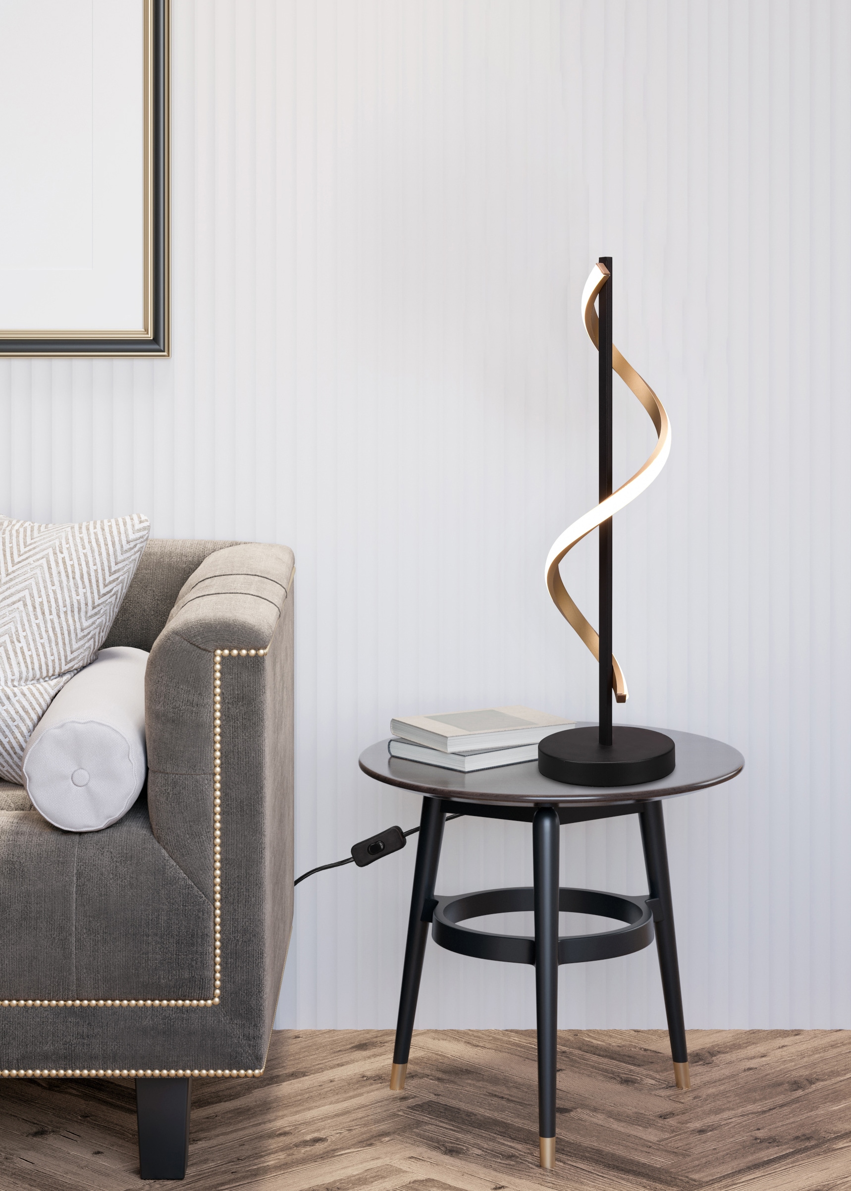 Places of Style LED Tischleuchte »Torca«, 1 flammig-flammig, LED Tischlampe  schwarz-gold, warmweiß 3000 K, 900 Lumen online kaufen | mit 3 Jahren XXL  Garantie