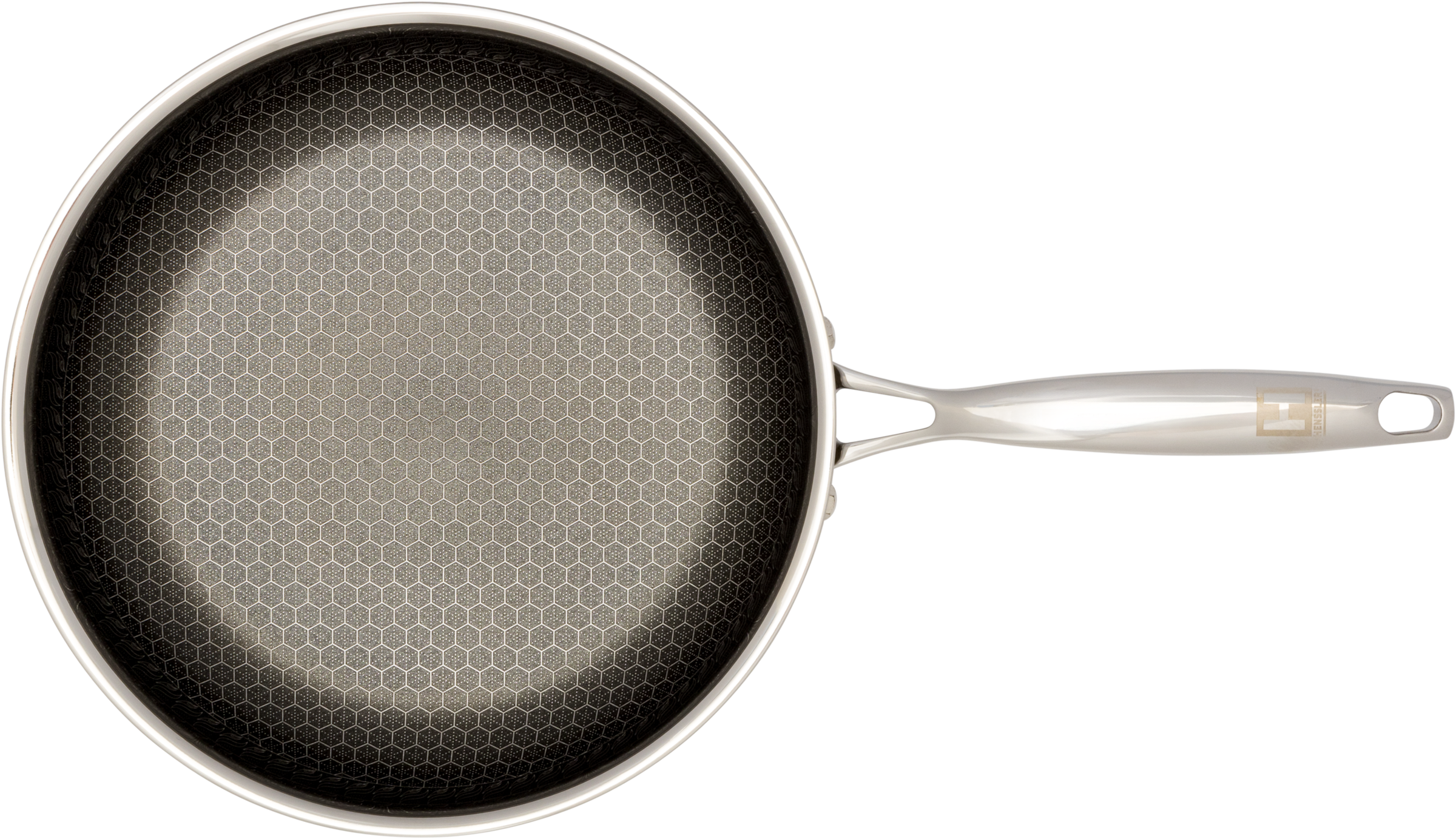 HENSSLERS Pfannen-Set »HENSSLERS Bratpfannen-Set, Ø 24 und 28 cm, inkl. Deckel« Edelstahl 4 Stk. tlg. mit Wabenstruktur