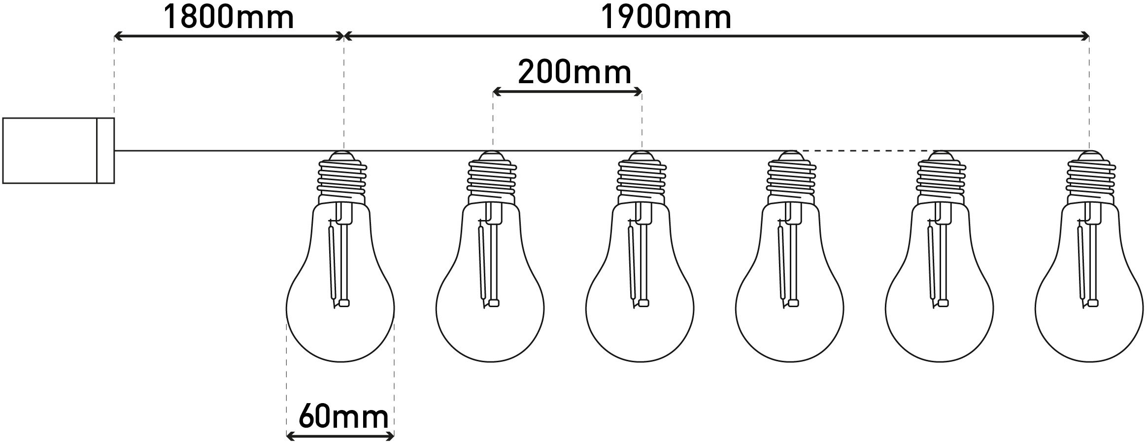 näve LED-Lichterkette »Linda« 10 Stk.-flammig Solar, 10 Glühbirnen klar, RGB-LED, Dämmerungssensor, Zuleitung 180cm