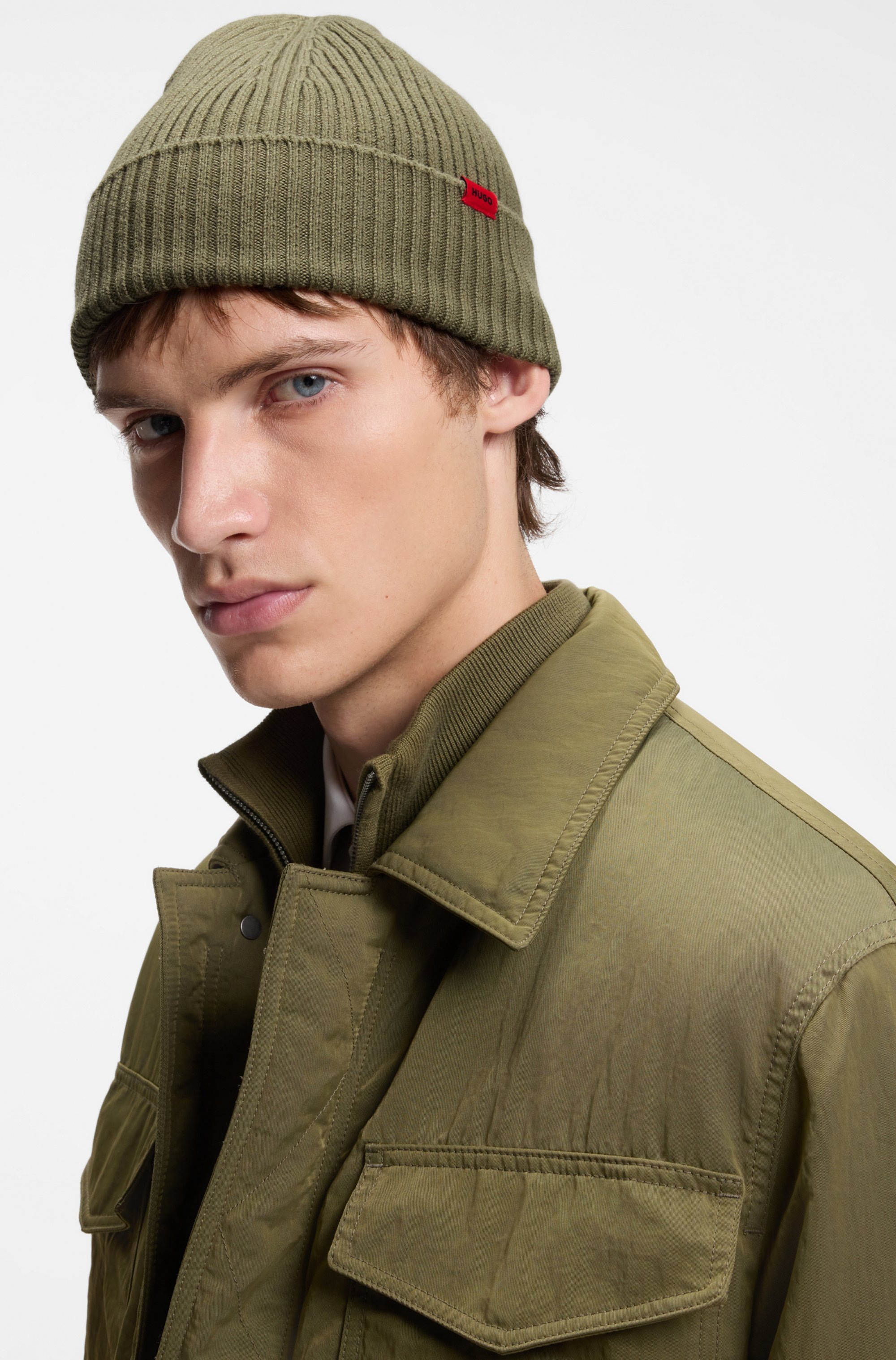 HUGO Beanie »Xola« mit Labelaufnäher, unisex