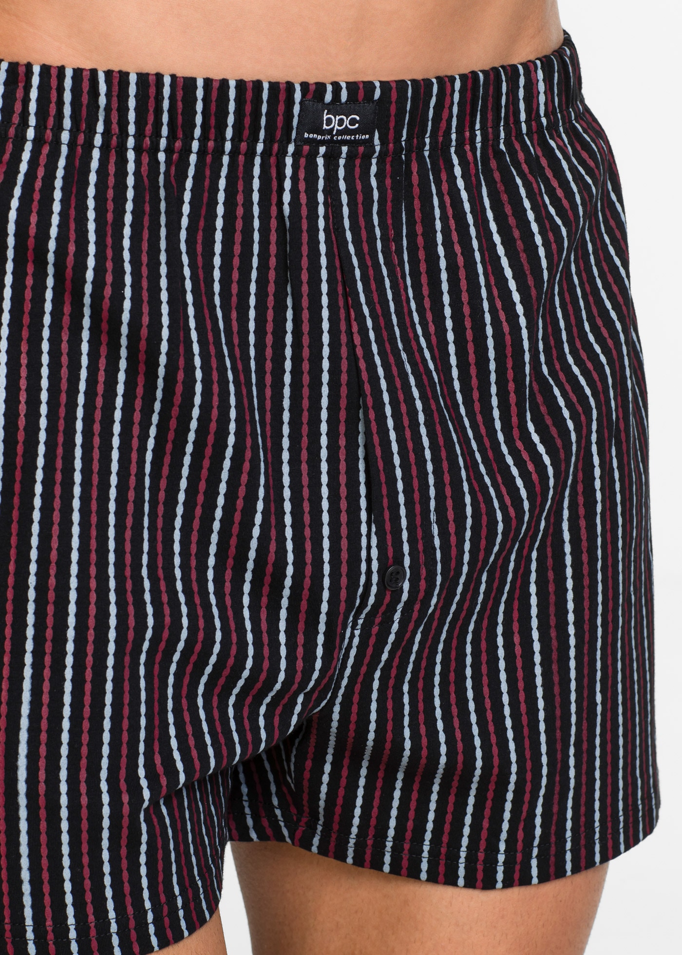 bonprix Boxershorts »Lockere Jersey Boxershorts aus Baumwolle (3er Pack)« Packung, 3 Stk. weiter Schnitt, lockere Passform, aus Baumwolle