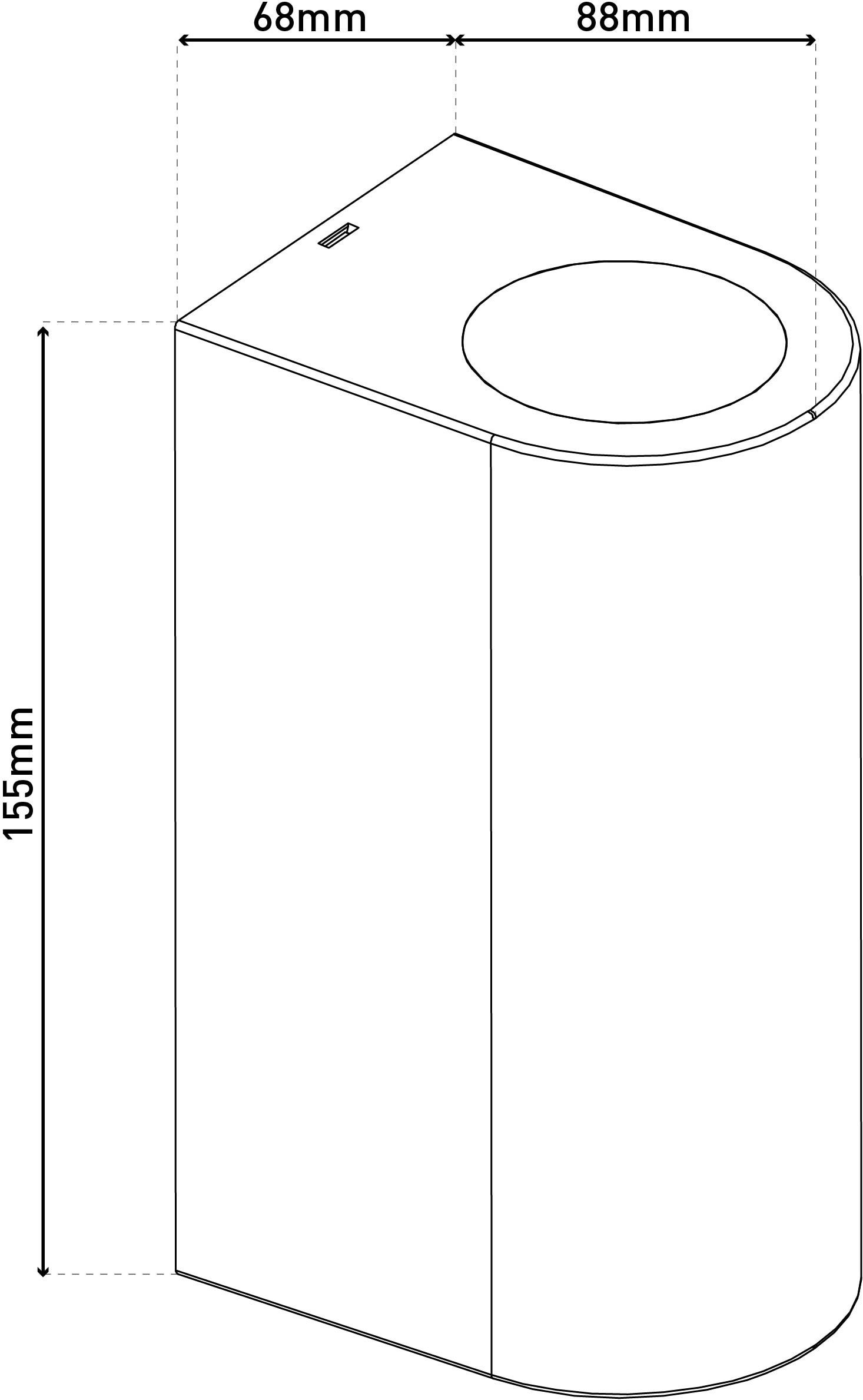 näve Außen-Wandleuchte »Alecto« GU10 1 Stk. zylindrische Form, schwarz, 2 x GU10 excl. Leuchtmittel, H: 15,5cm