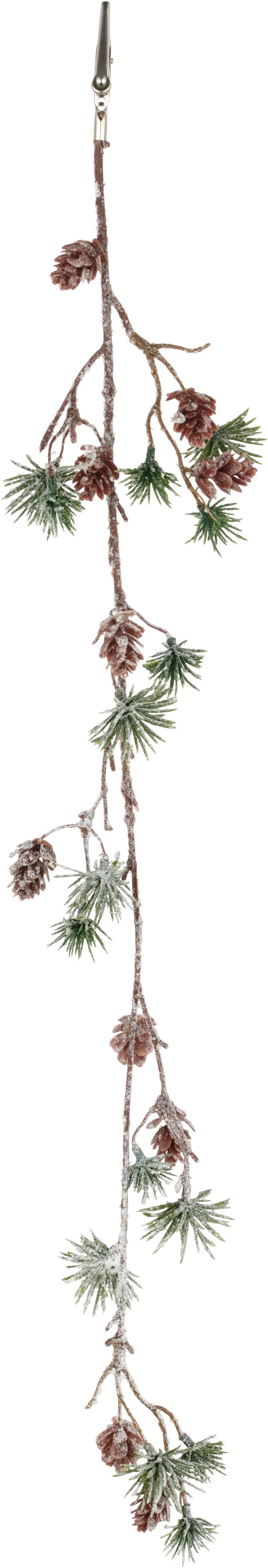 OTTO home Winterliche Kunstpflanze »Weihnachtsgirlande, Hänger Zedern 120cm lang« in white-wash-Optik