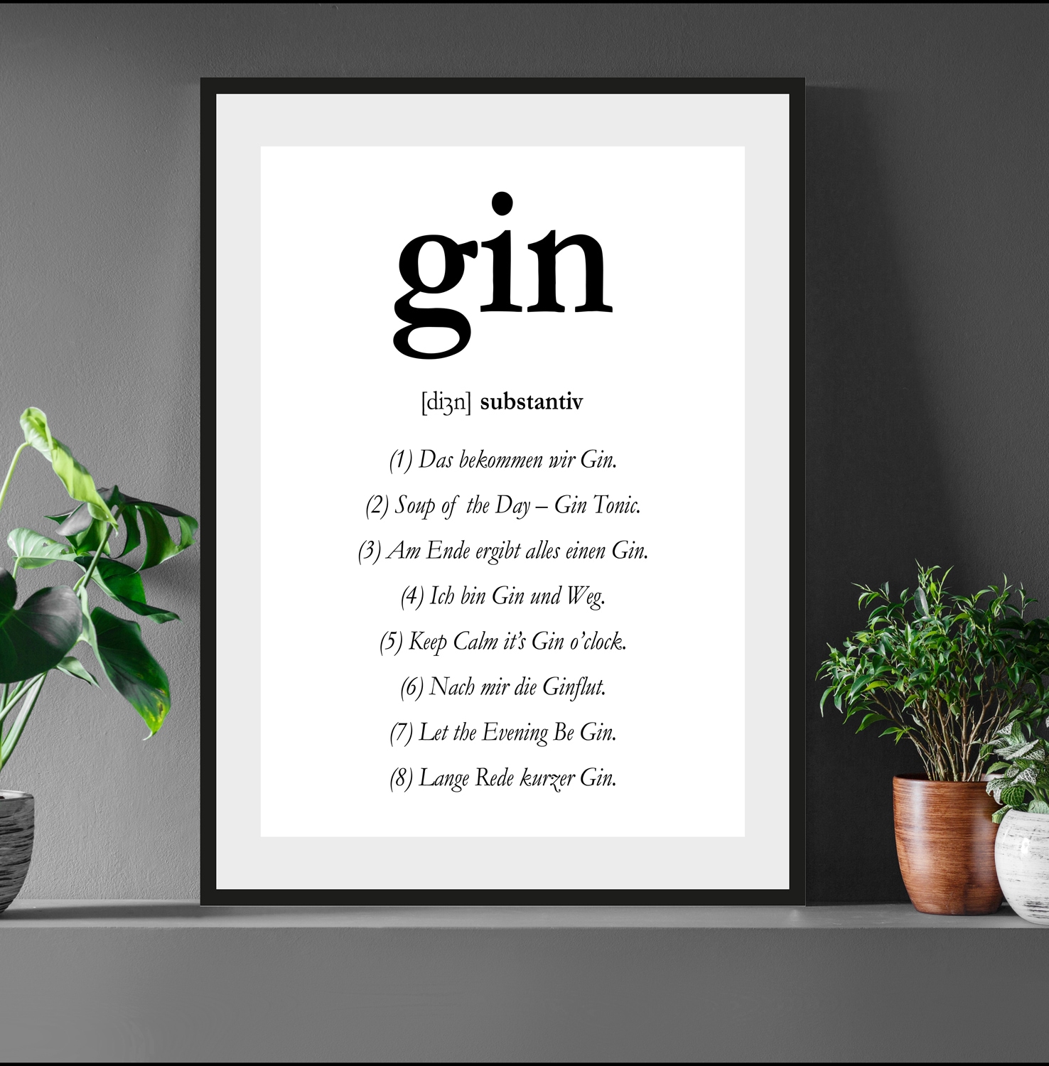 queence Bild »gin«, Sprüche & Texte, Spruch, gerahmt