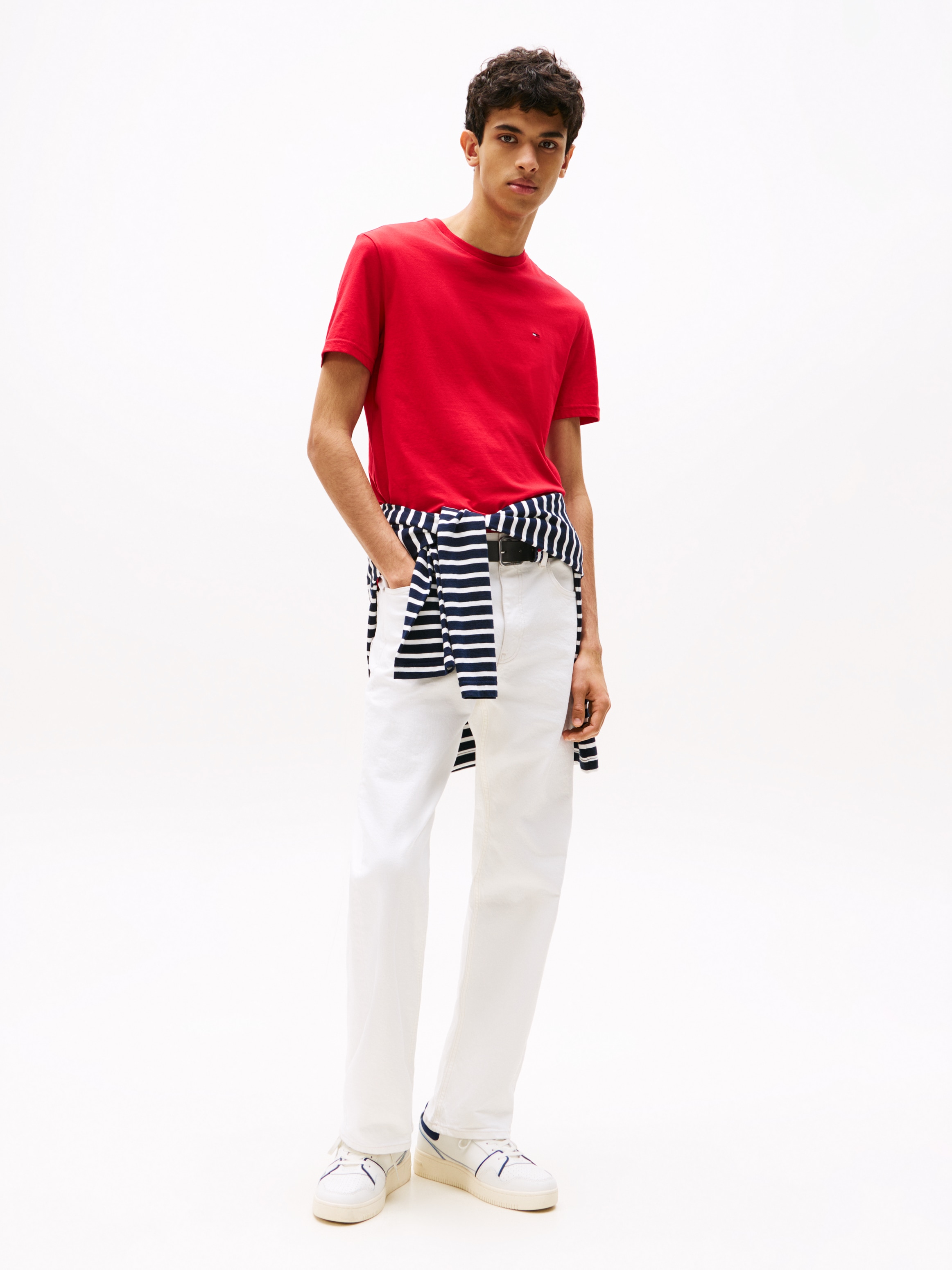 Tommy Jeans T-Shirt »TJM XSLIM 3 PACK TEE«, Mit Rundhalsausschnitt