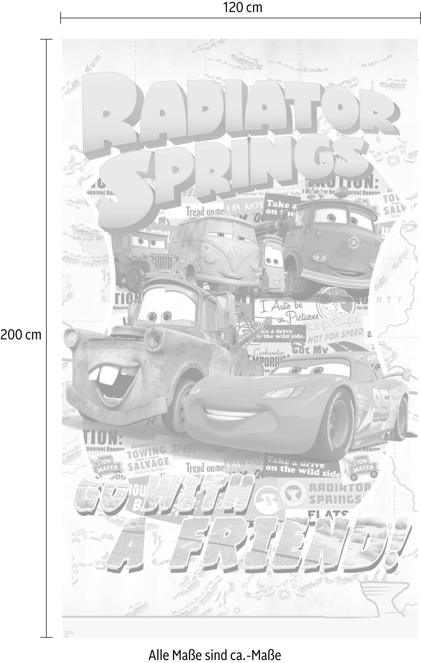 Komar Vliestapete »Digitaldruck Vlies -  Cars Take The Open Road - Größe 120 x 200 cm« bedruckt glatt Kinderzimmer