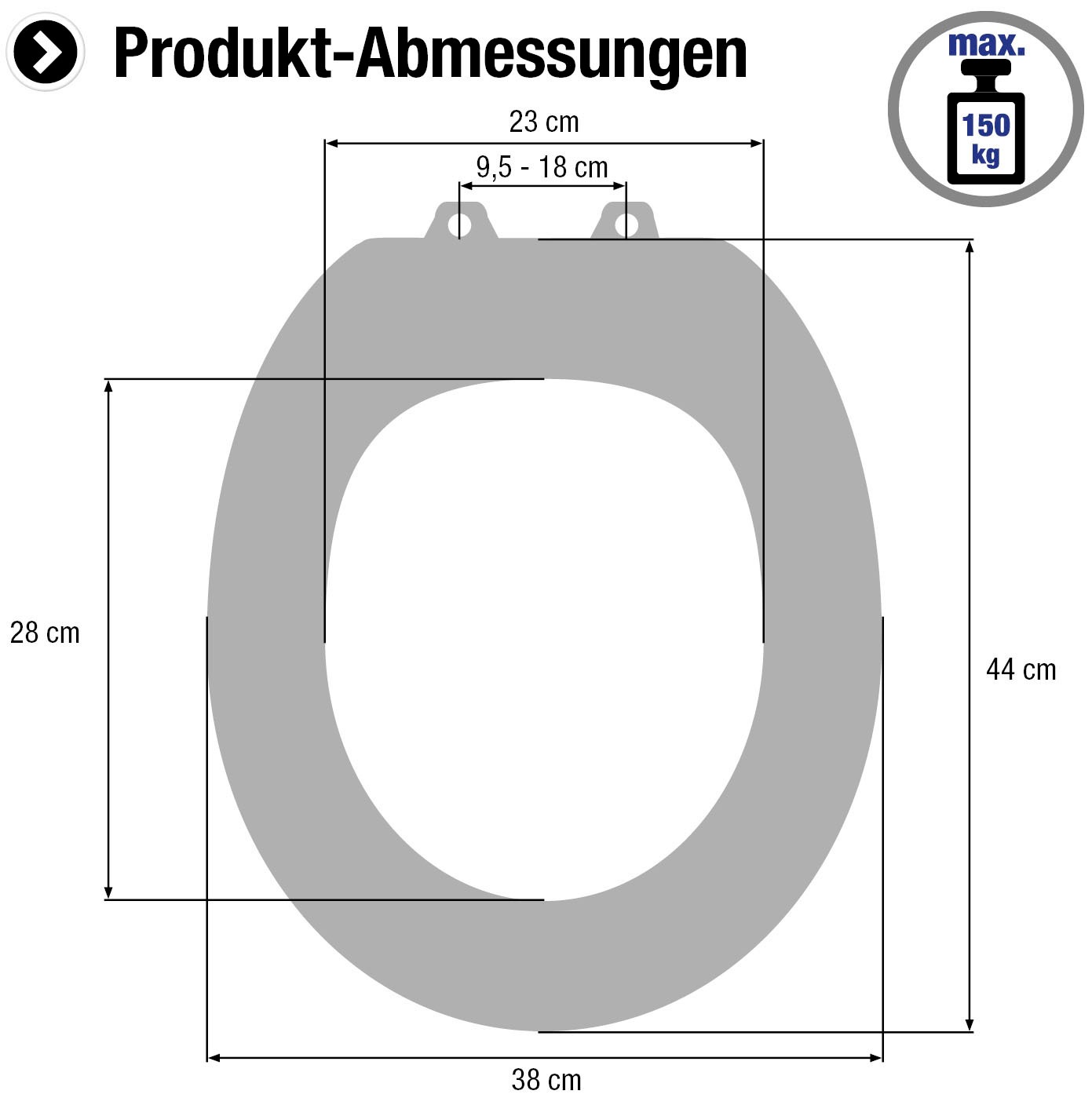 CORNAT WC-Sitz »Klassisch weißer Look - Pflegeleichter Duroplast - Absenkautomatik«