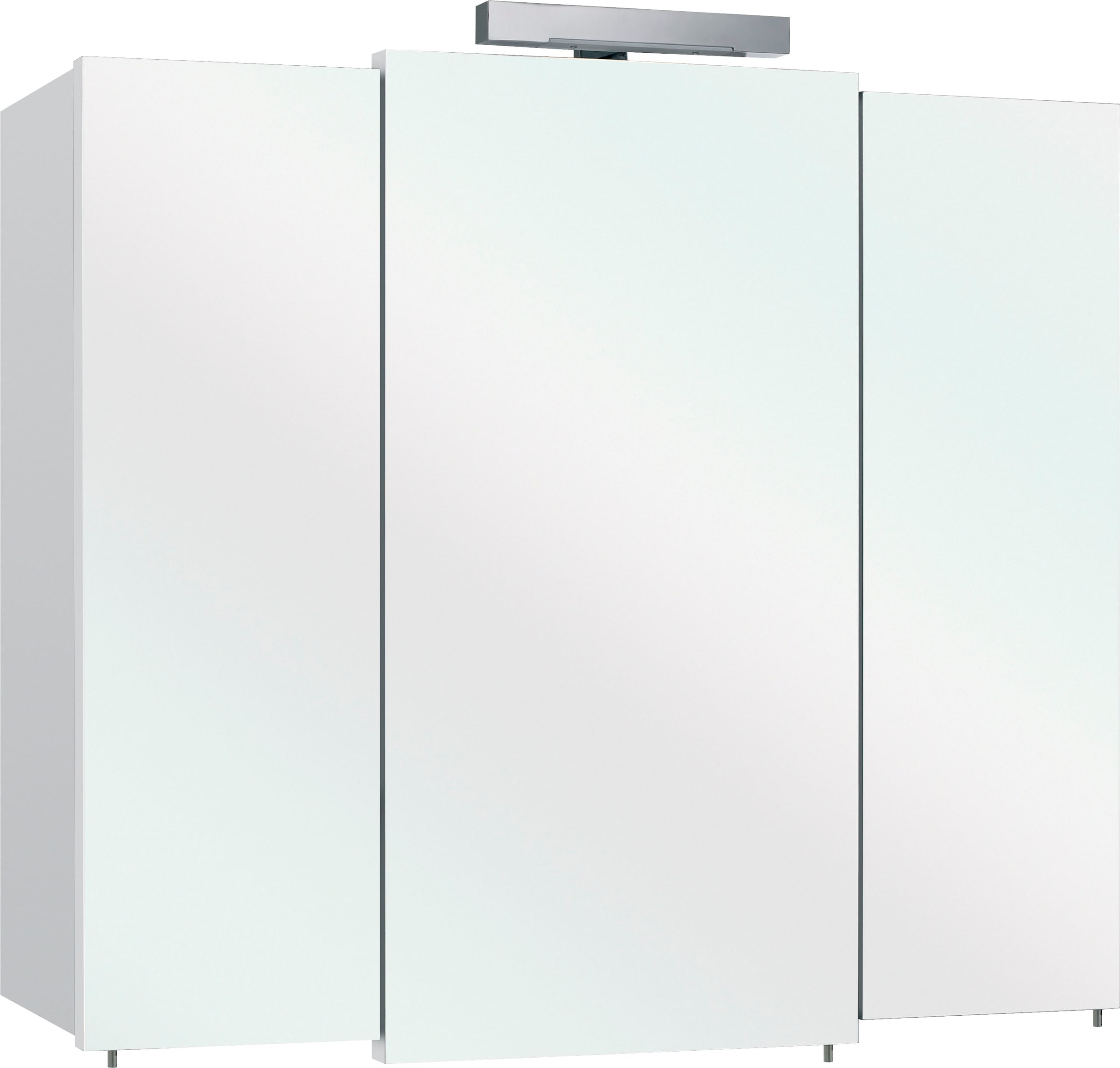 Saphir Badmöbel-Set »Quickset 5-teilig, Keramik-Waschtisch mit LED-Spiegelschrank«, (6 St.), mit Hochschrank, Unterschrank, Hängeschrank, 7 Türen, inkl. Türdämpfer