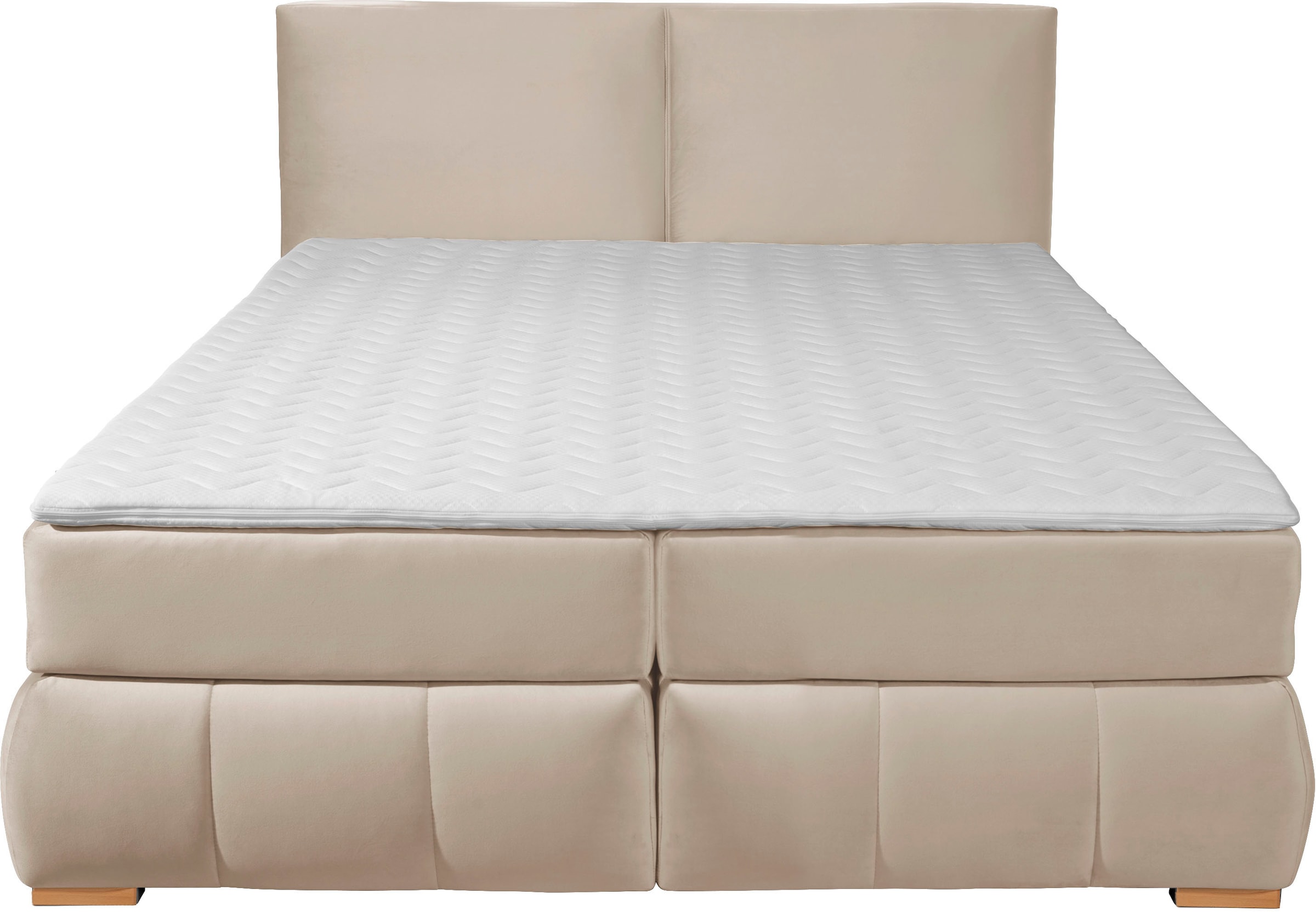 Guido Maria Kretschmer Home&Living Boxspringbett »Wehma«, inkl. Topper in 3 verschiedenen Matratzen, auch in Samtstoff