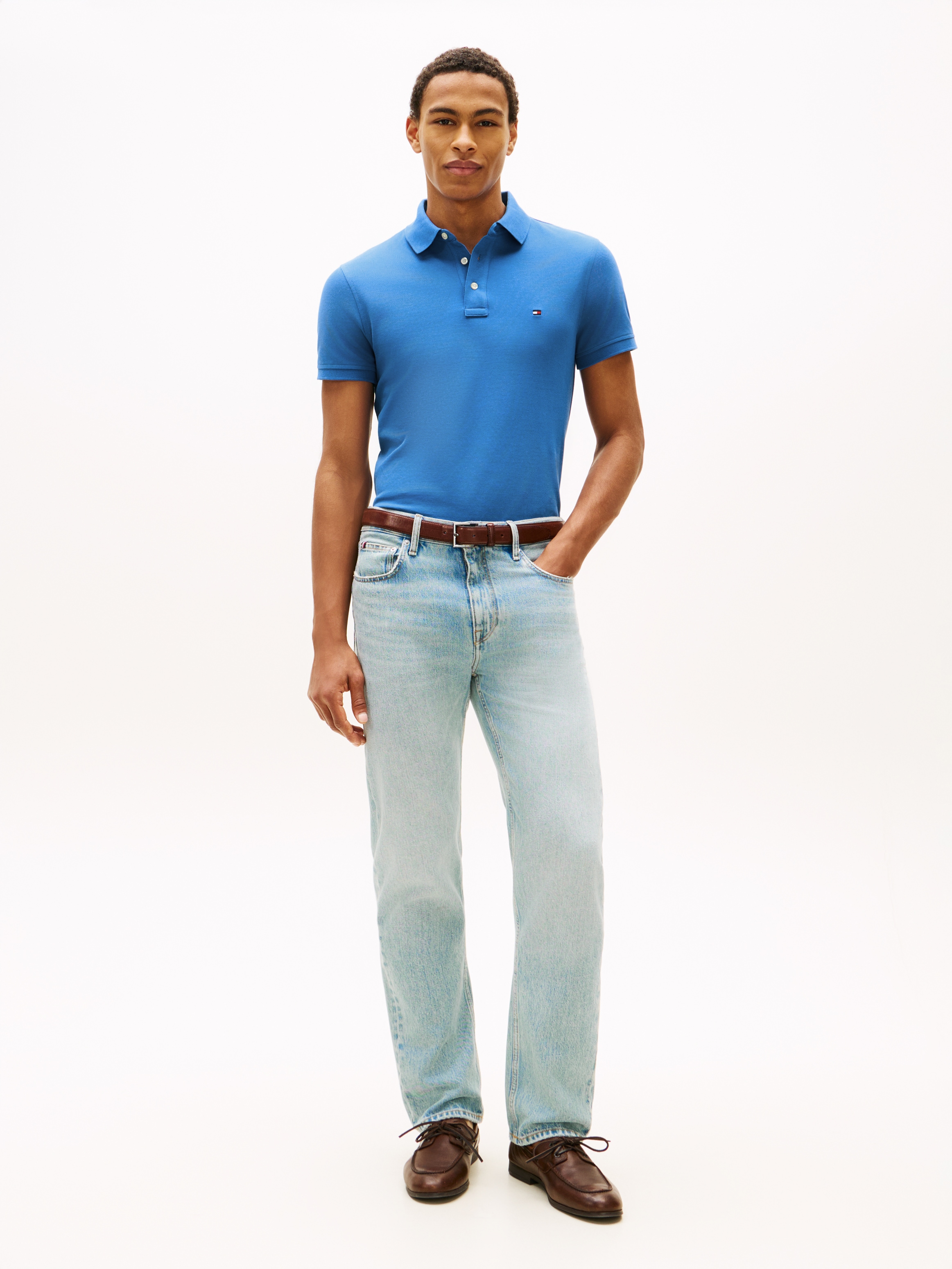 Tommy Hilfiger Poloshirt »1985 SLIM POLO« Markenstickerei, aus Baumwoll-Piqué