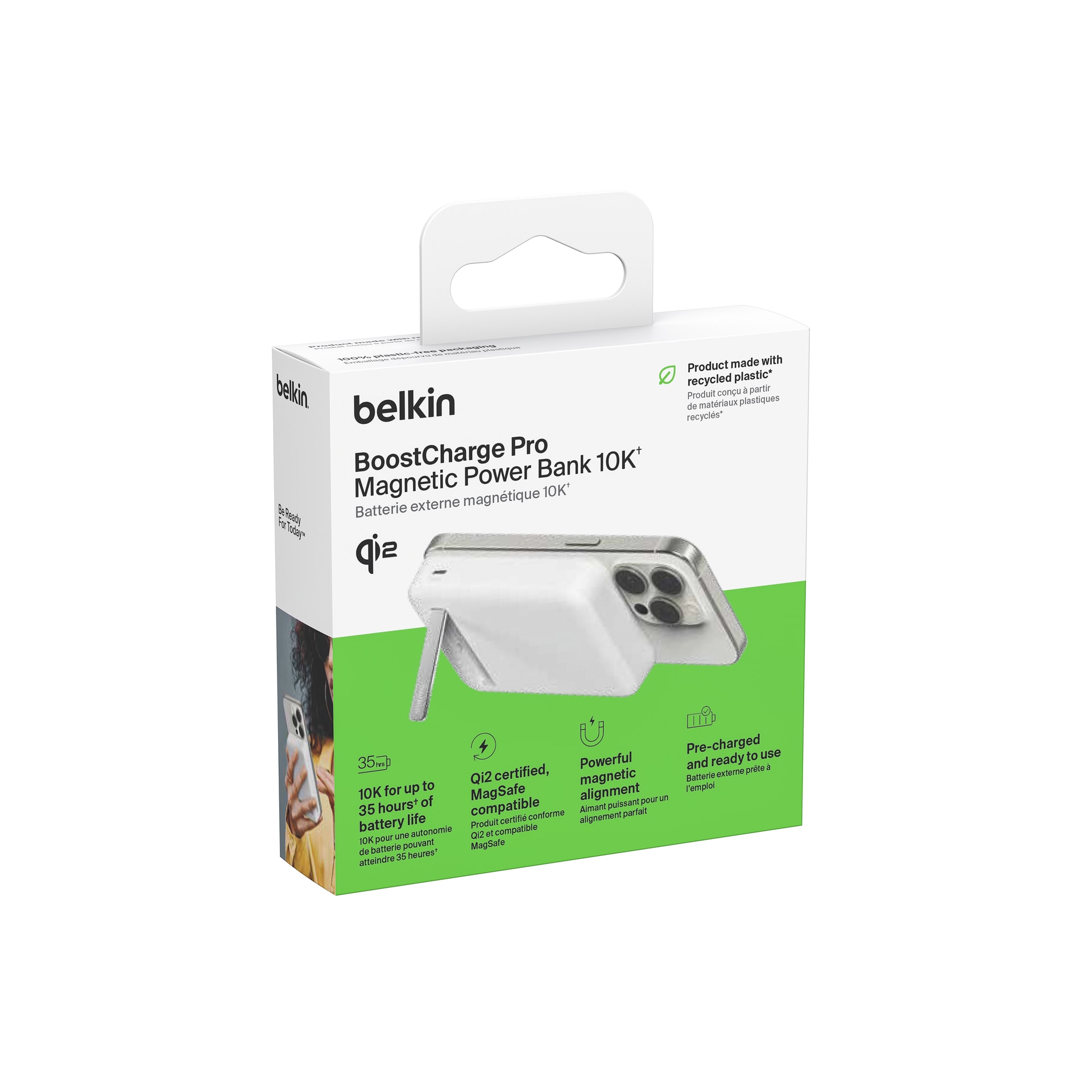 Belkin Powerbank »BoostCharge Pro Qi2 10K«, Belkin BoostCharge Pro Magnetische Powerbank Qi2 10K, magnetisch, kompatibel mit MagSafe