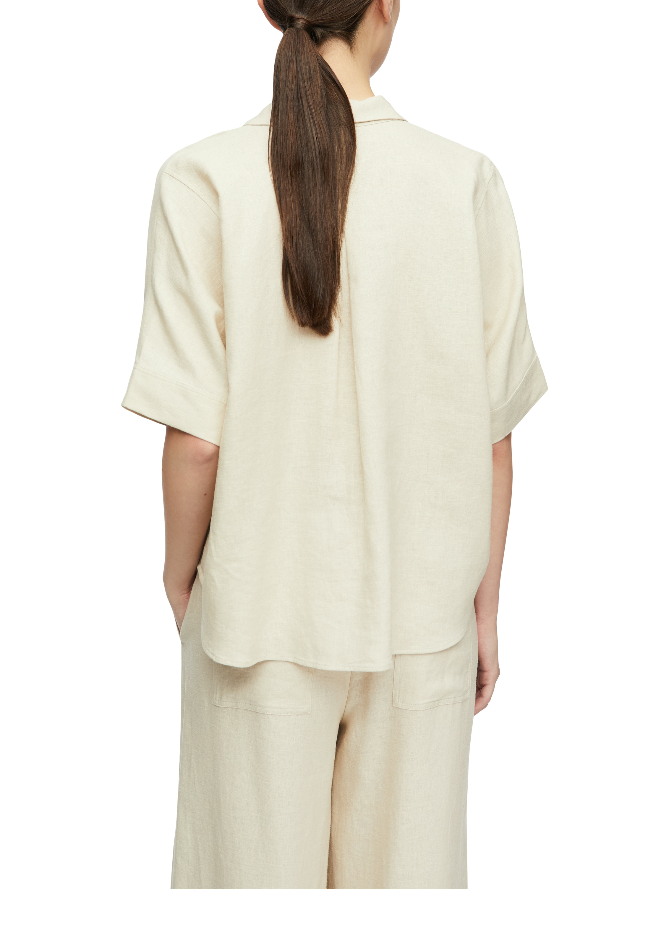 Comma Hemdbluse aus einem Leinenmix