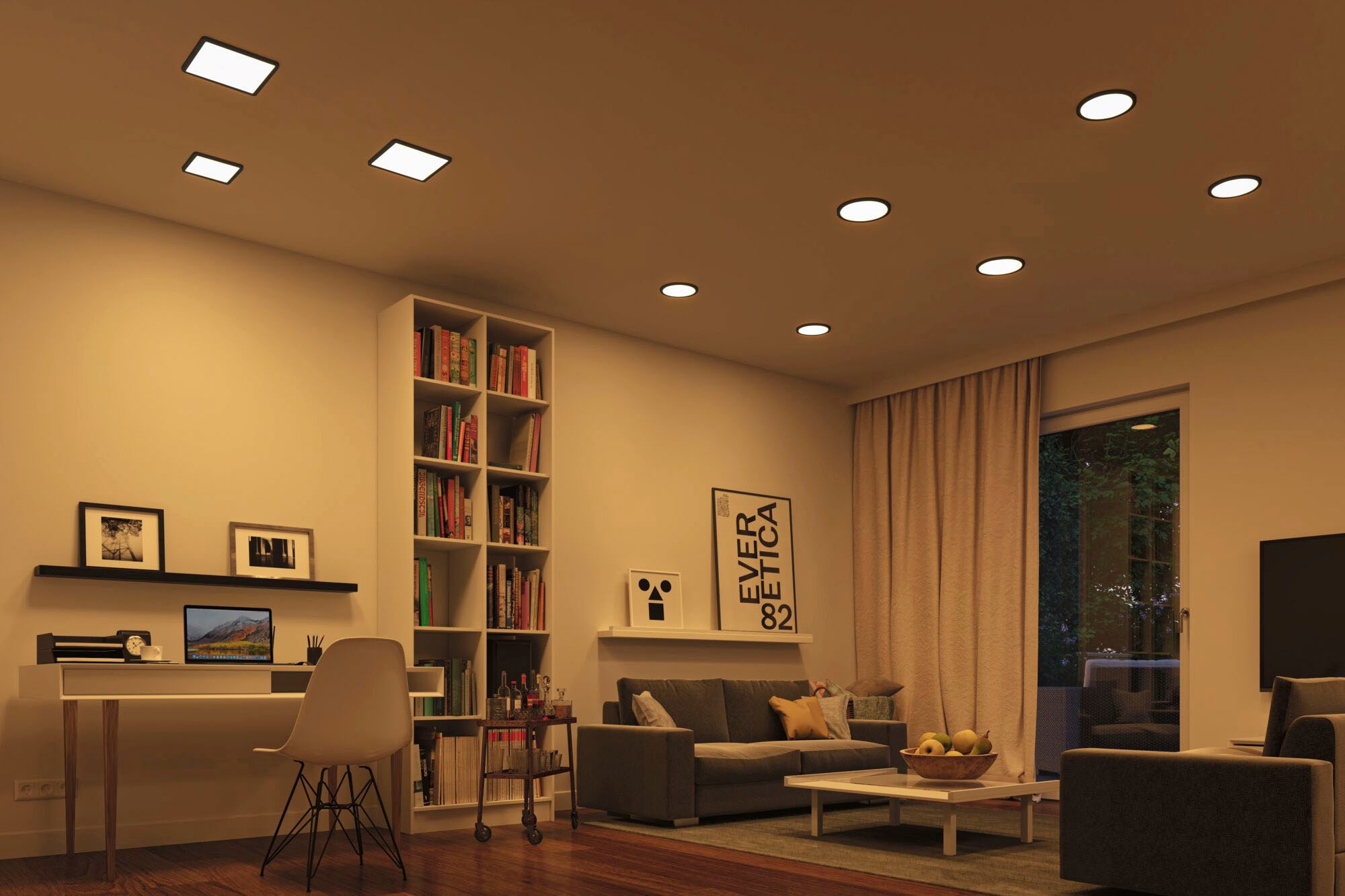 Paulmann LED Einbauleuchte »VariFit LED Einbaupanel Areo IP44 rund 175mm 4000K Schwarz dimmbar«, 1 flammig, VariFit LED Einbaupanel Areo IP44 rund 175mm 4000K Schwarz dimmbar